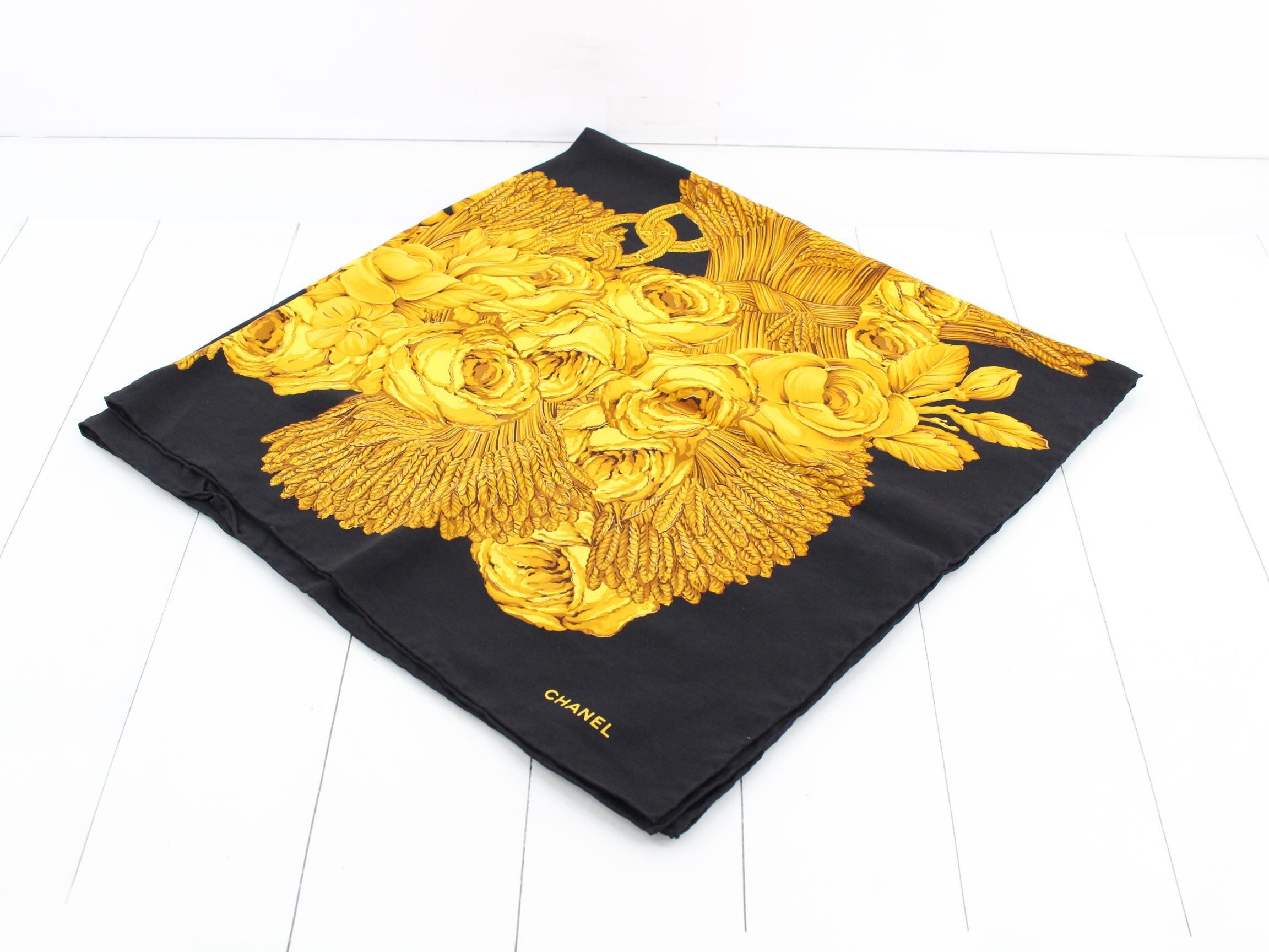 Gold and black scarf