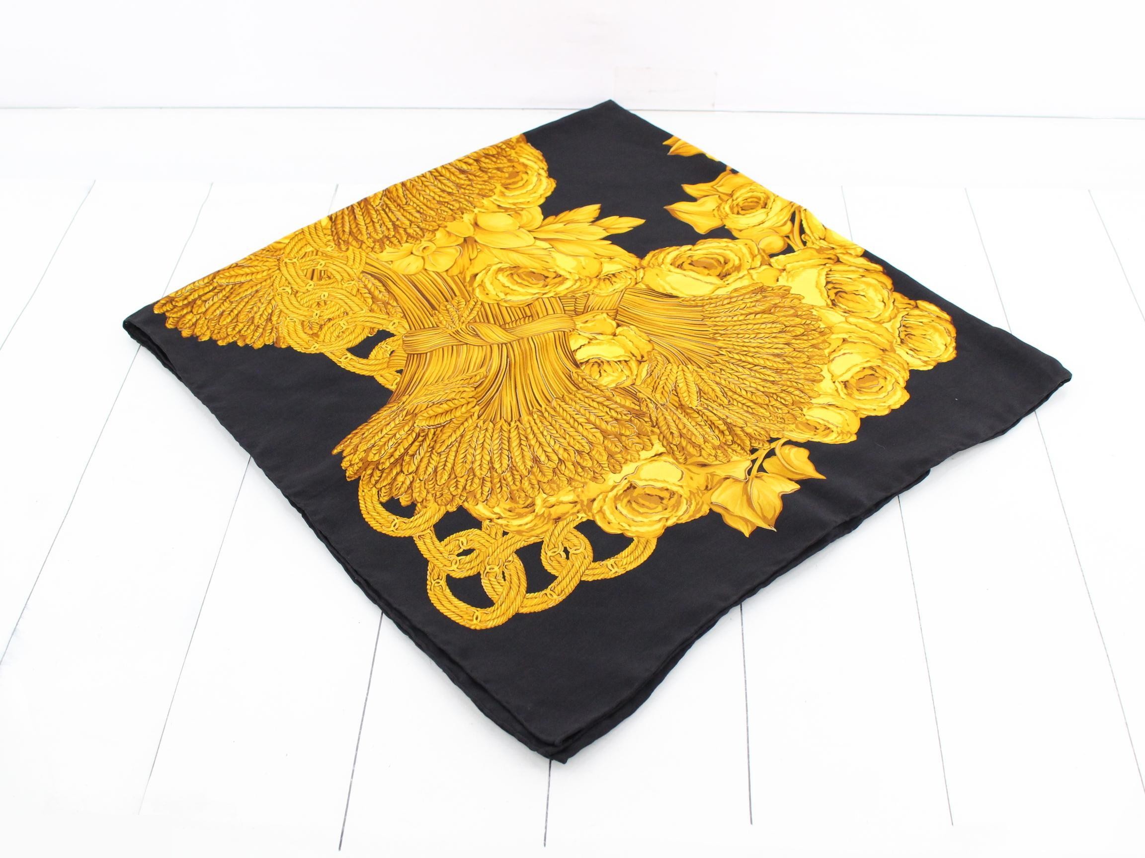 Gold and black scarf — view 2