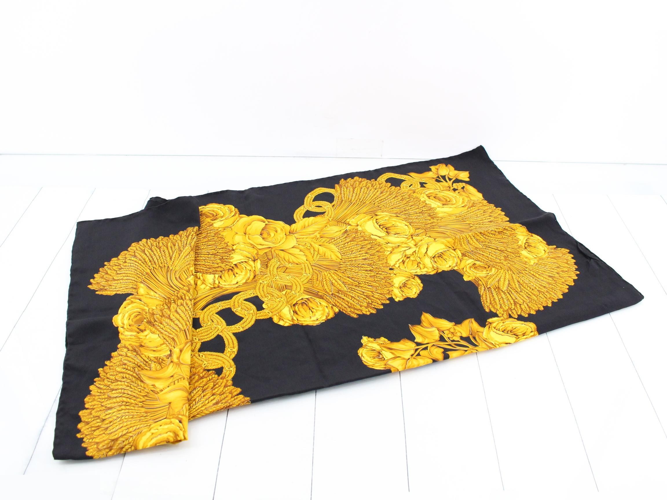 Gold and black scarf — view 3