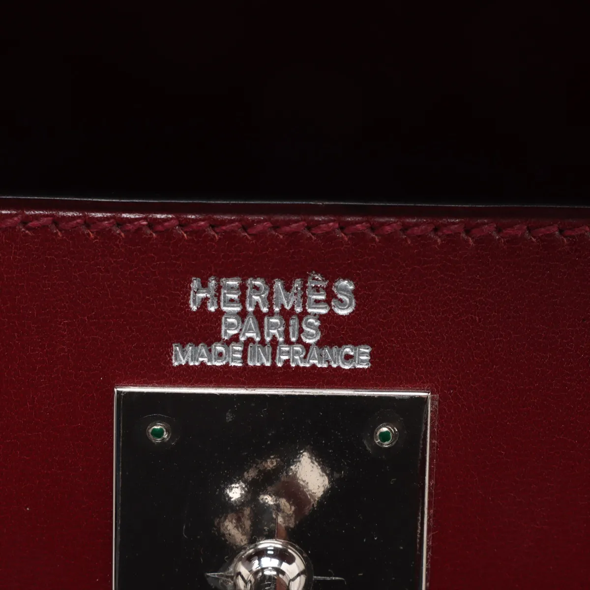 [Individually wrapped] Hermes Kelly 32 Serie Box Calf Rouge Ash Gold Hardware E:2001 — view 12