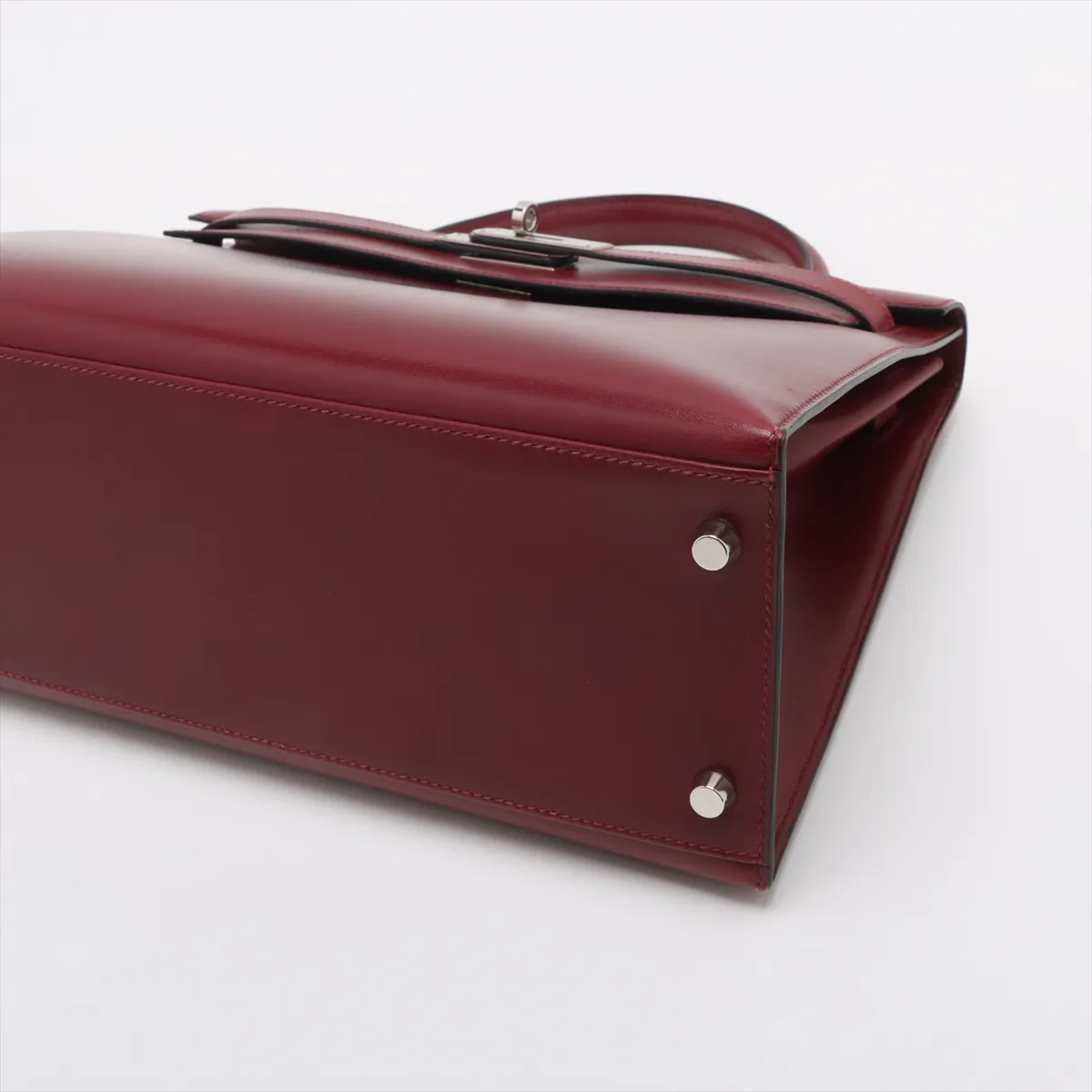 [Individually wrapped] Hermes Kelly 32 Serie Box Calf Rouge Ash Gold Hardware E:2001 — view 3