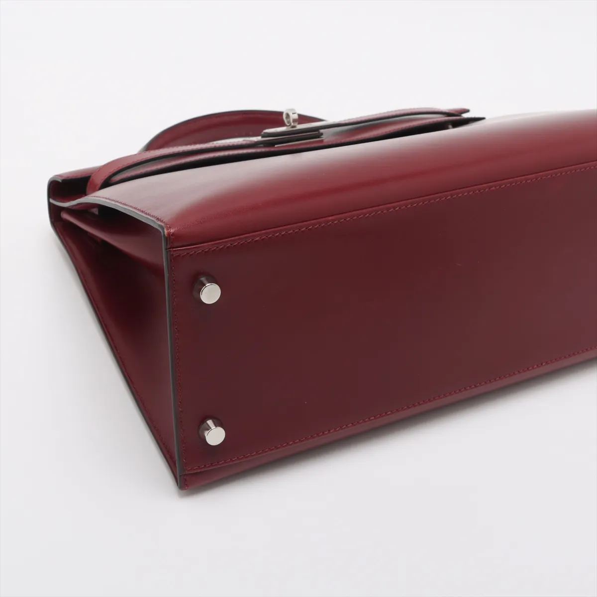 [Individually wrapped] Hermes Kelly 32 Serie Box Calf Rouge Ash Gold Hardware E:2001 — view 4