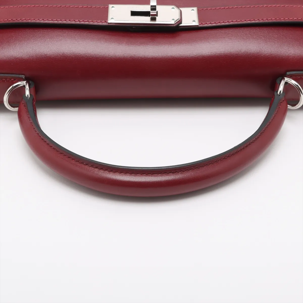 [Individually wrapped] Hermes Kelly 32 Serie Box Calf Rouge Ash Gold Hardware E:2001 — view 5