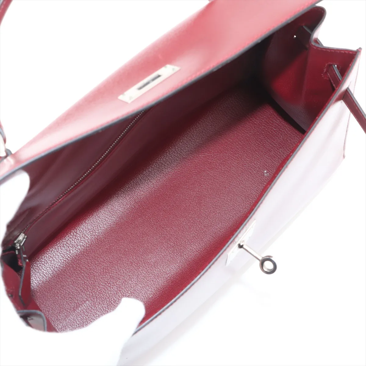 [Individually wrapped] Hermes Kelly 32 Serie Box Calf Rouge Ash Gold Hardware E:2001 — view 8