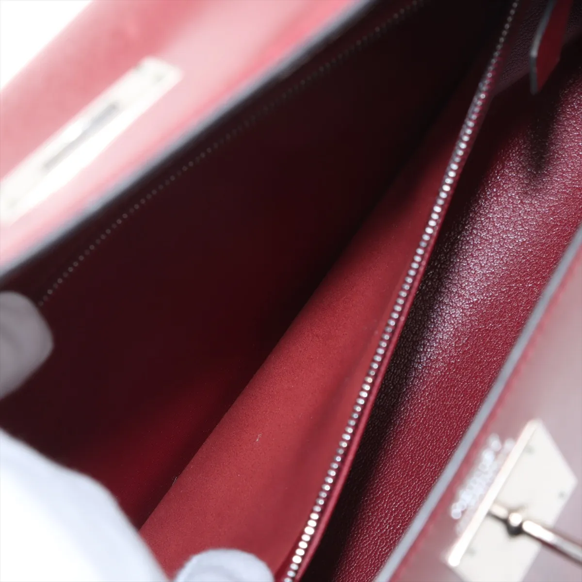 [Individually wrapped] Hermes Kelly 32 Serie Box Calf Rouge Ash Gold Hardware E:2001 — view 9