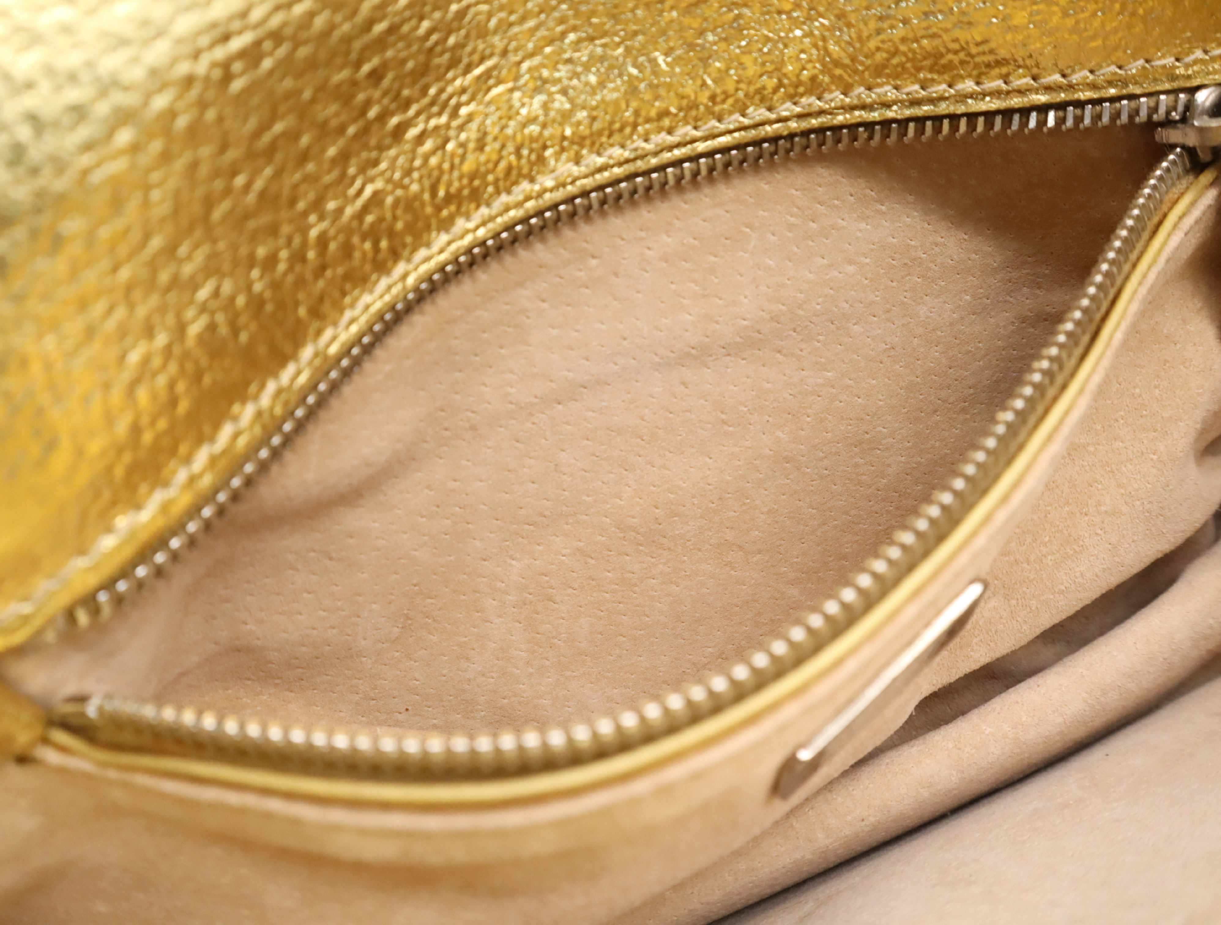 Leather Logo Gold Shoulder Bag with Shoulder Strap and Guarantee Card — view 14