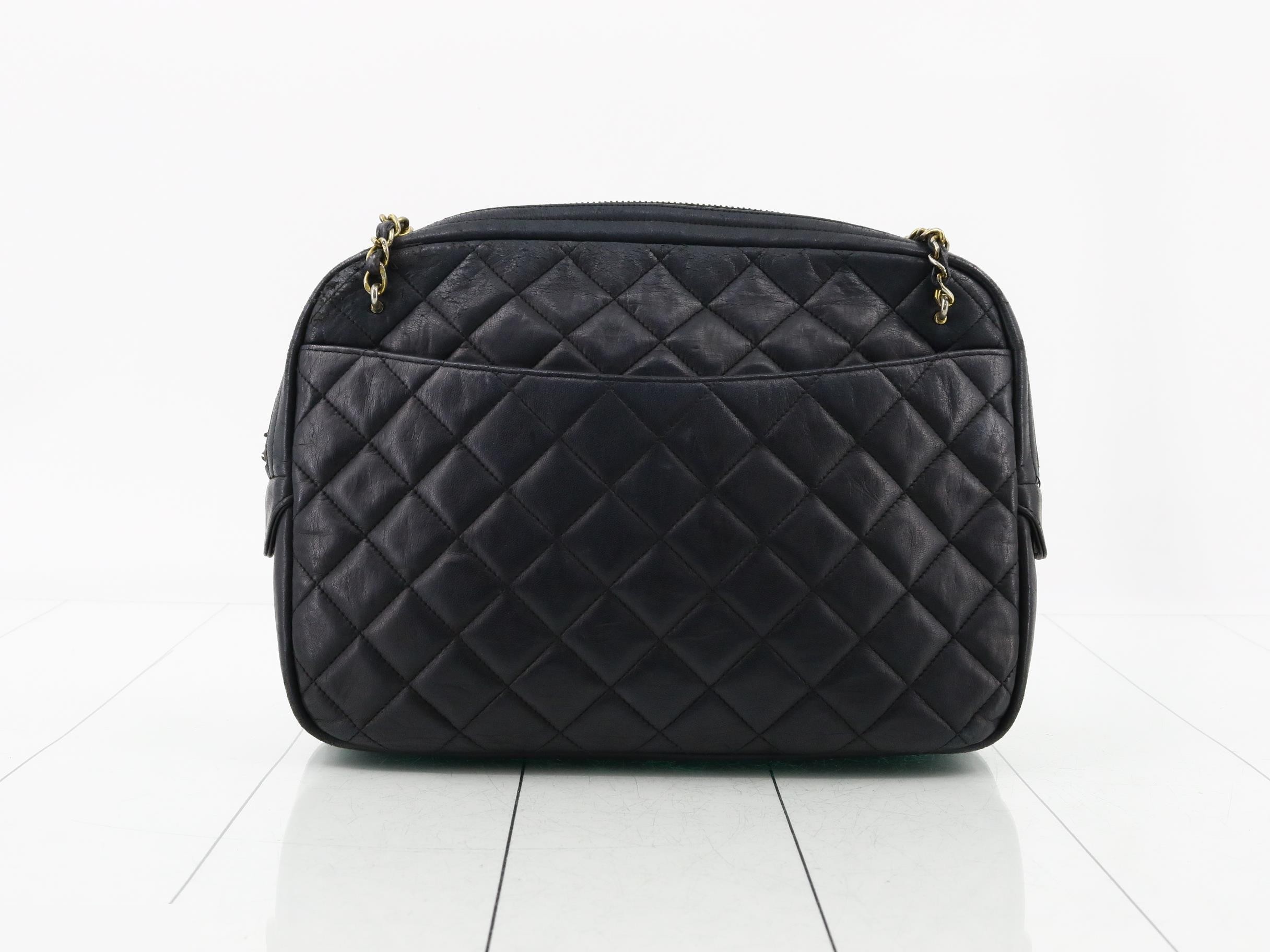 Matelassé Leather Chain Semi-Shoulder Bag — view 2