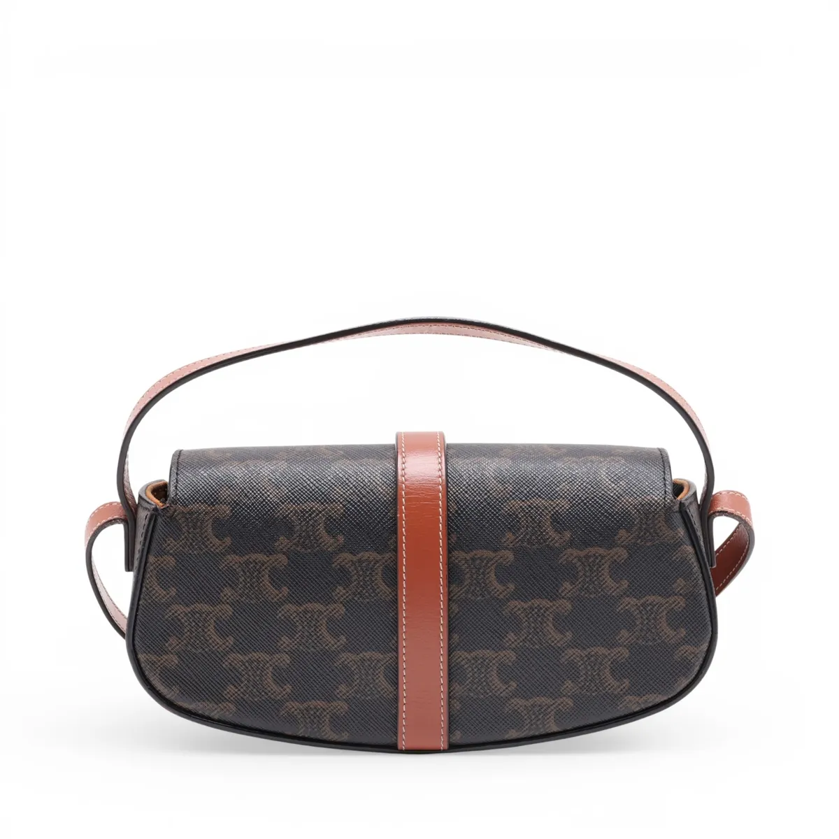 Triomphe Tabou PVC x Leather 2-Way Shoulder Bag, Brown — view 2