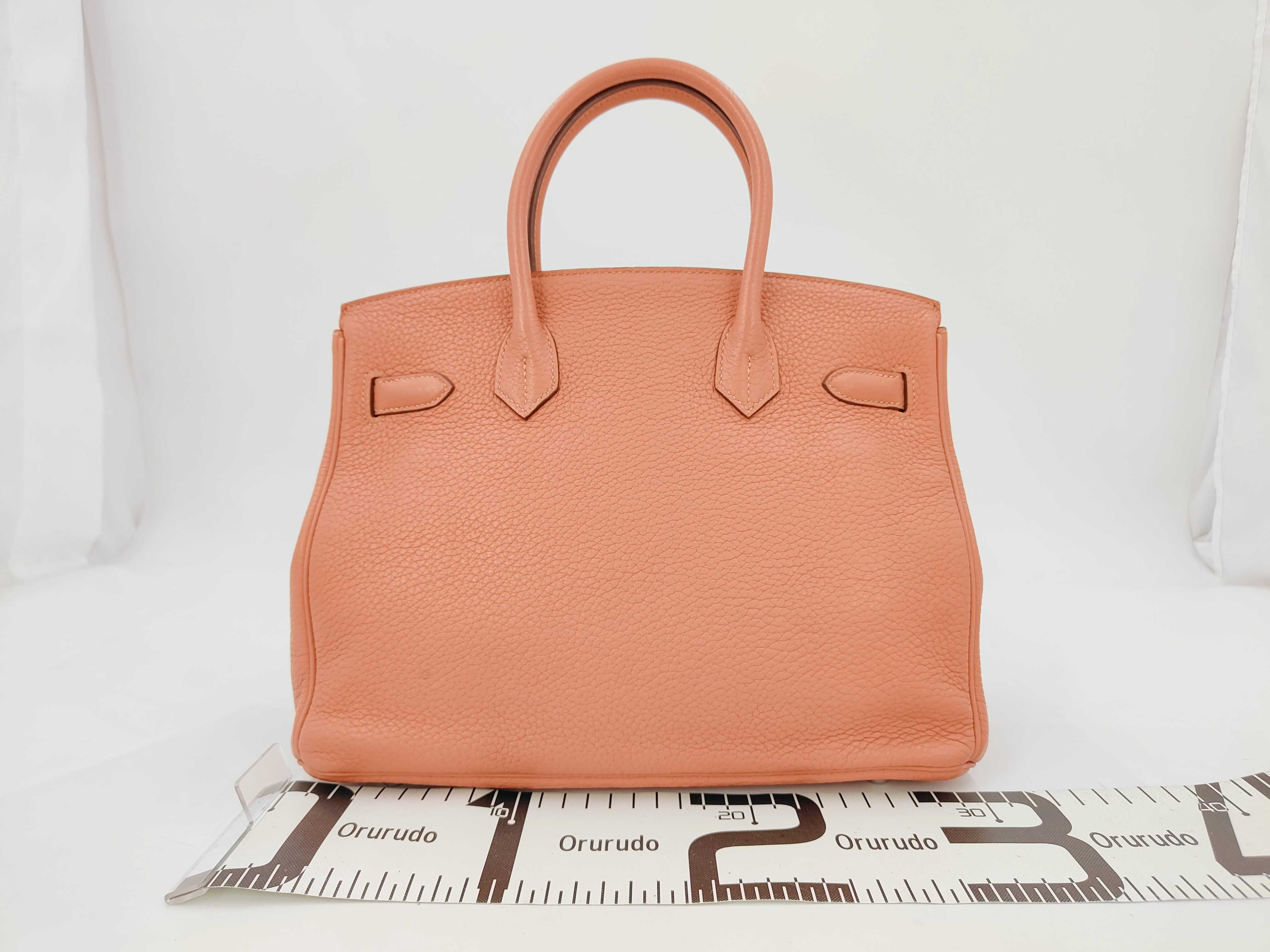 Birkin 30 Pink Taurillon Clemence Rosy Silver Hardware Q Handbag — view 2