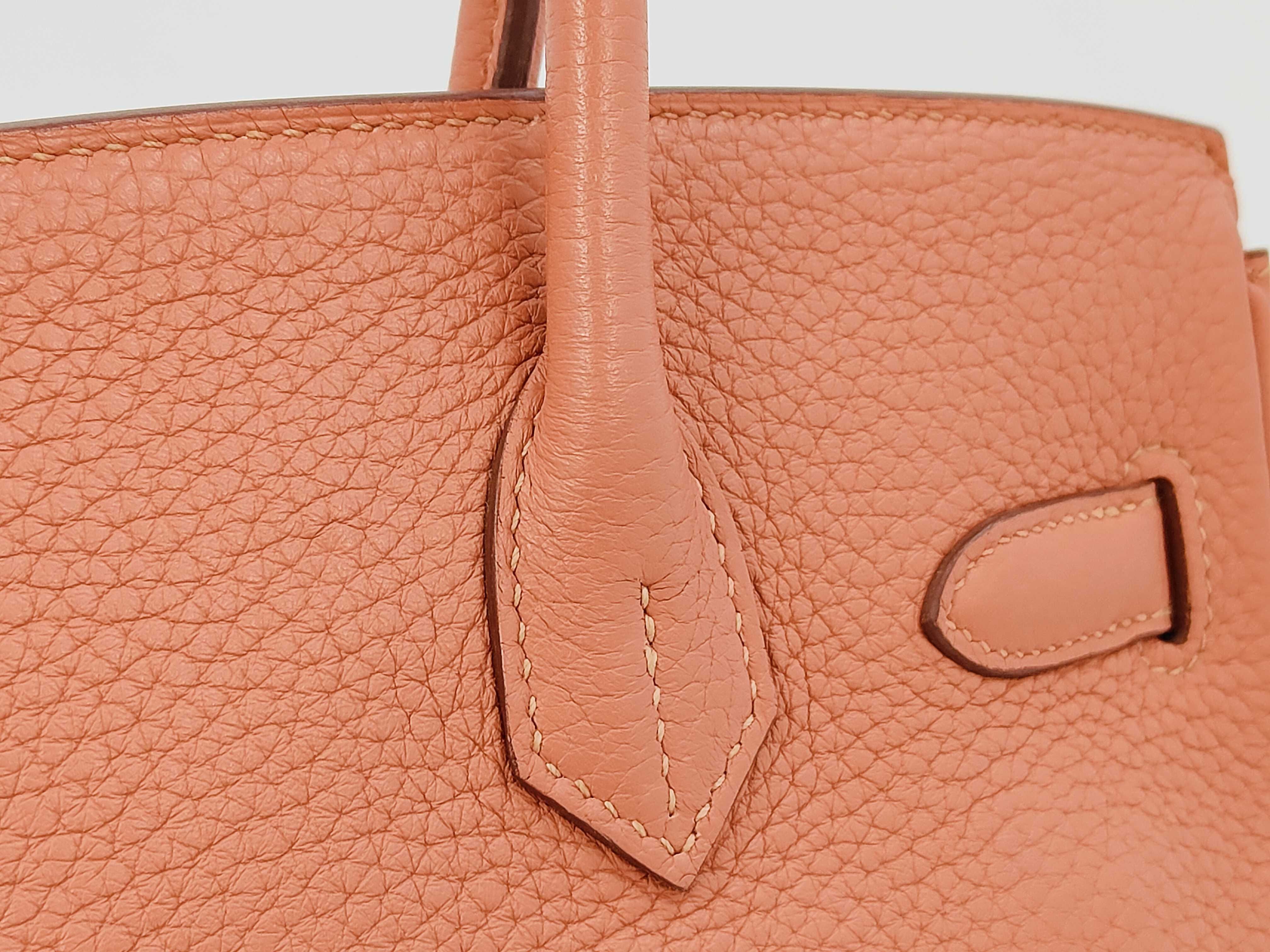 Birkin 30 Pink Taurillon Clemence Rosy Silver Hardware Q Handbag — view 5