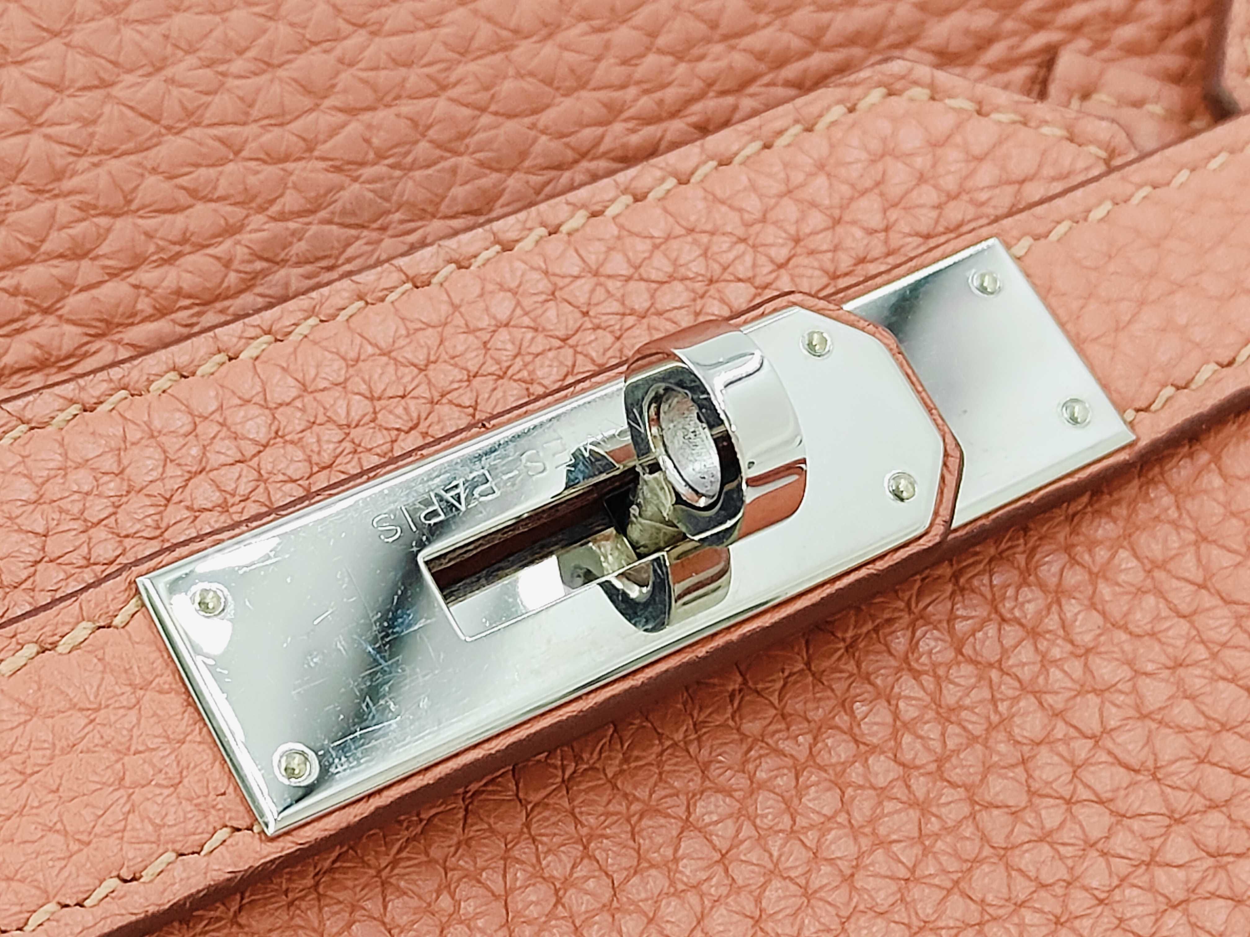 Birkin 30 Pink Taurillon Clemence Rosy Silver Hardware Q Handbag — view 8