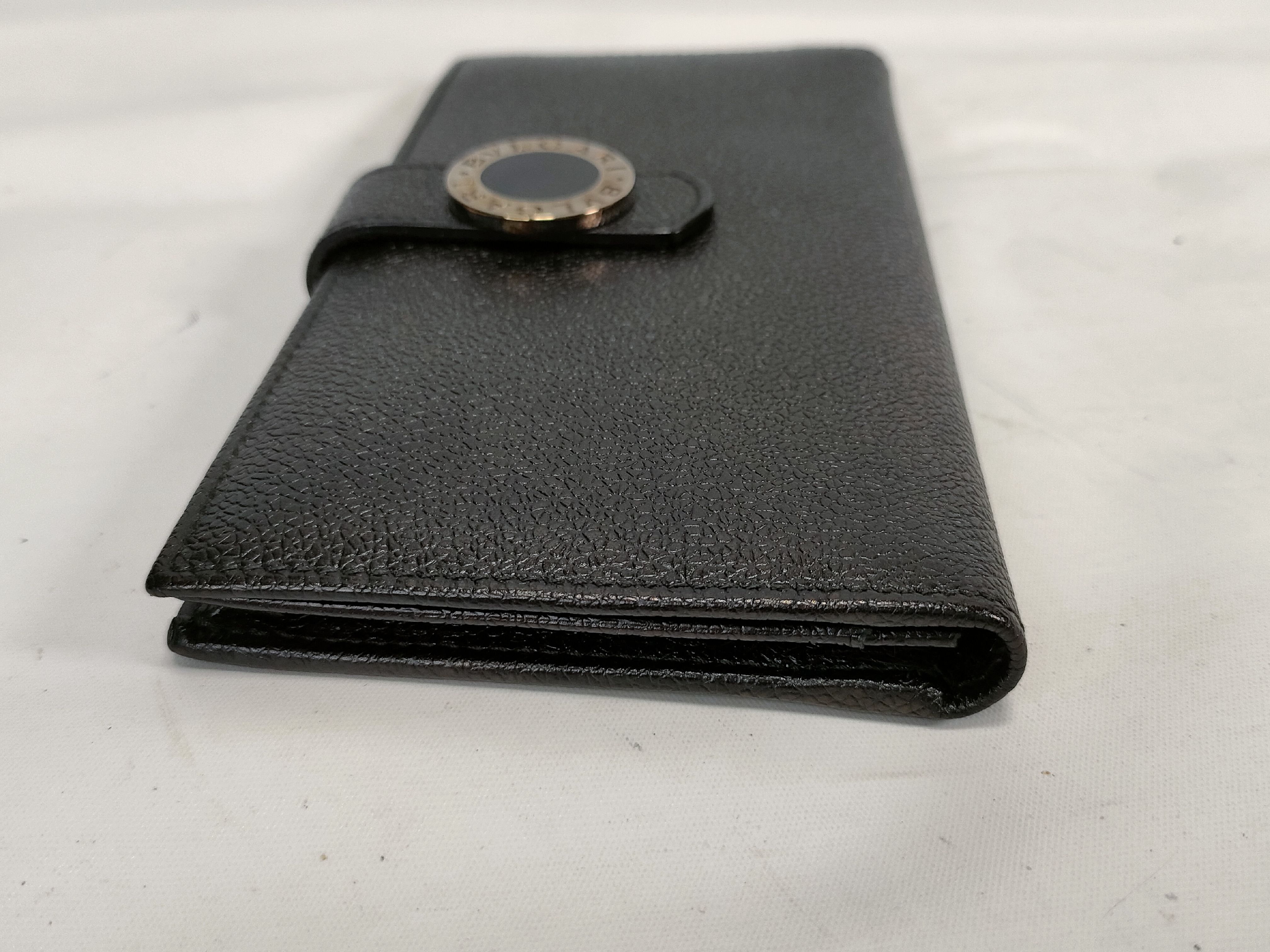 Bulgari Leather Logo Clip Long Wallet — view 5