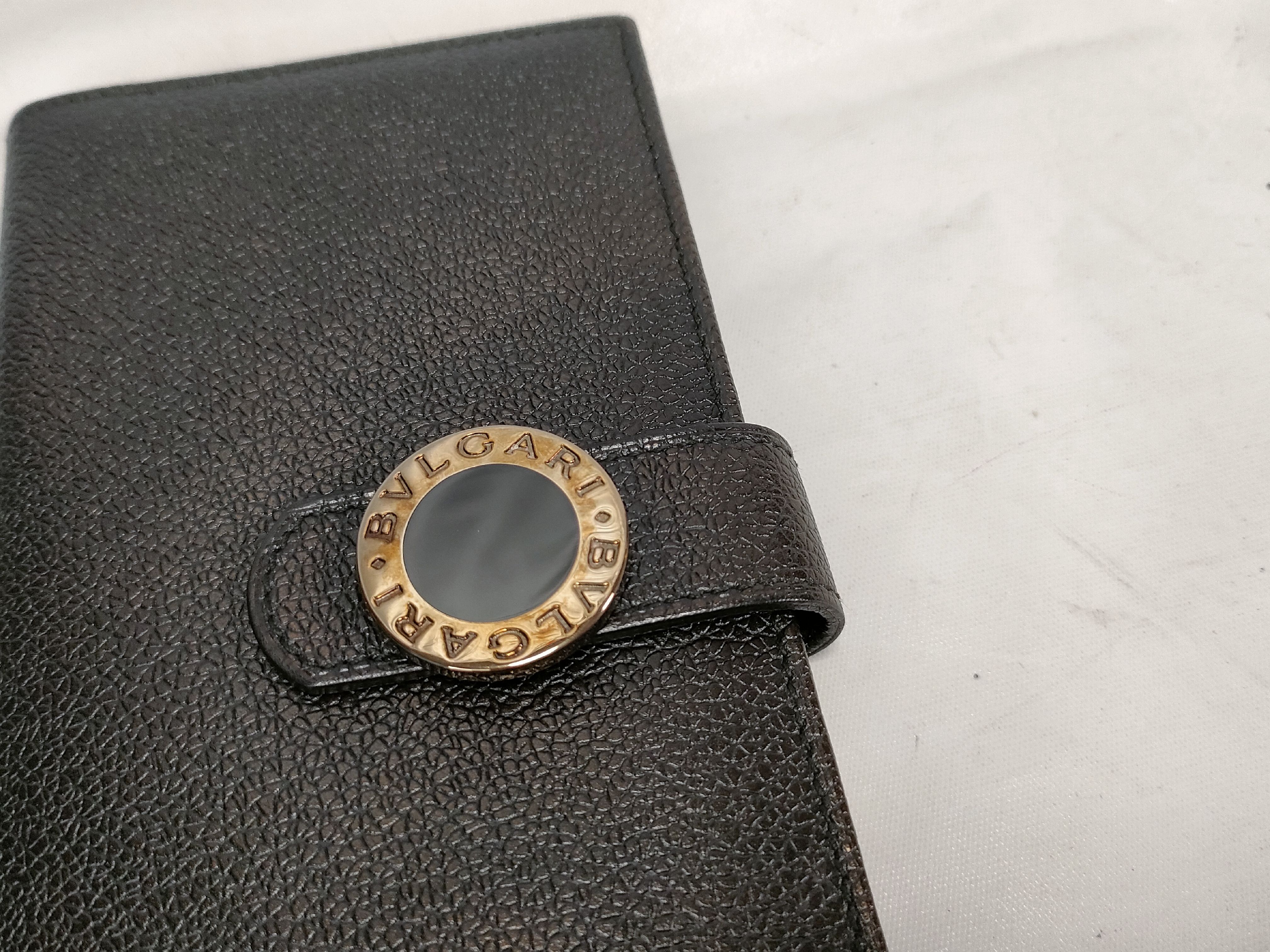 Bulgari Leather Logo Clip Long Wallet — view 7