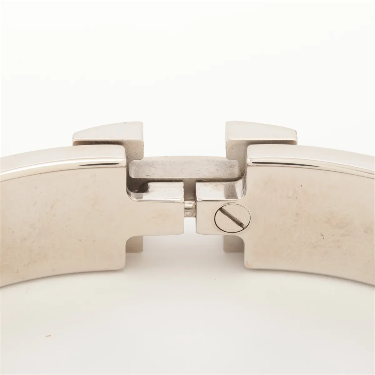Click H Fan FI1222 Bangle, GP Silver x Greige. Shows signs of wear including — view 4