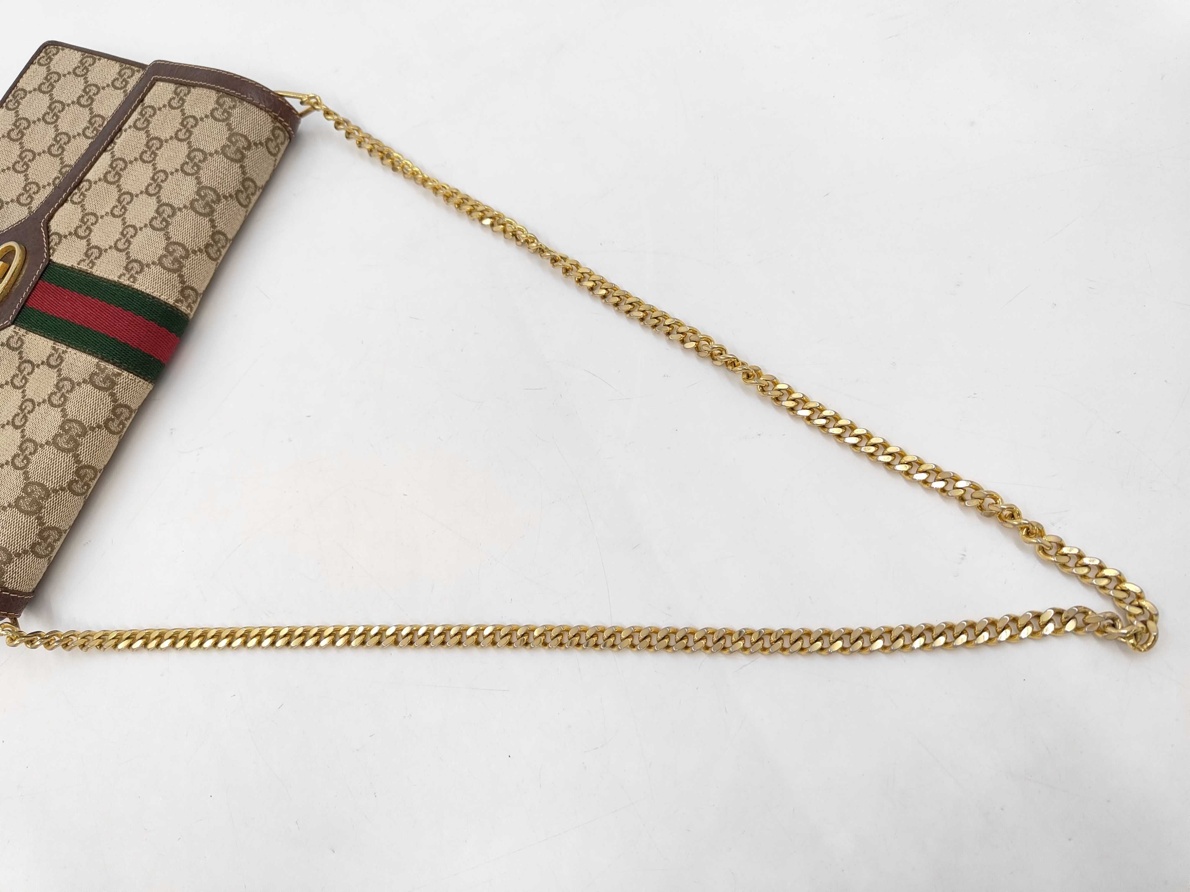 Old GG Canvas Sherry Push-Lock Chain Shoulder Bag — view 3