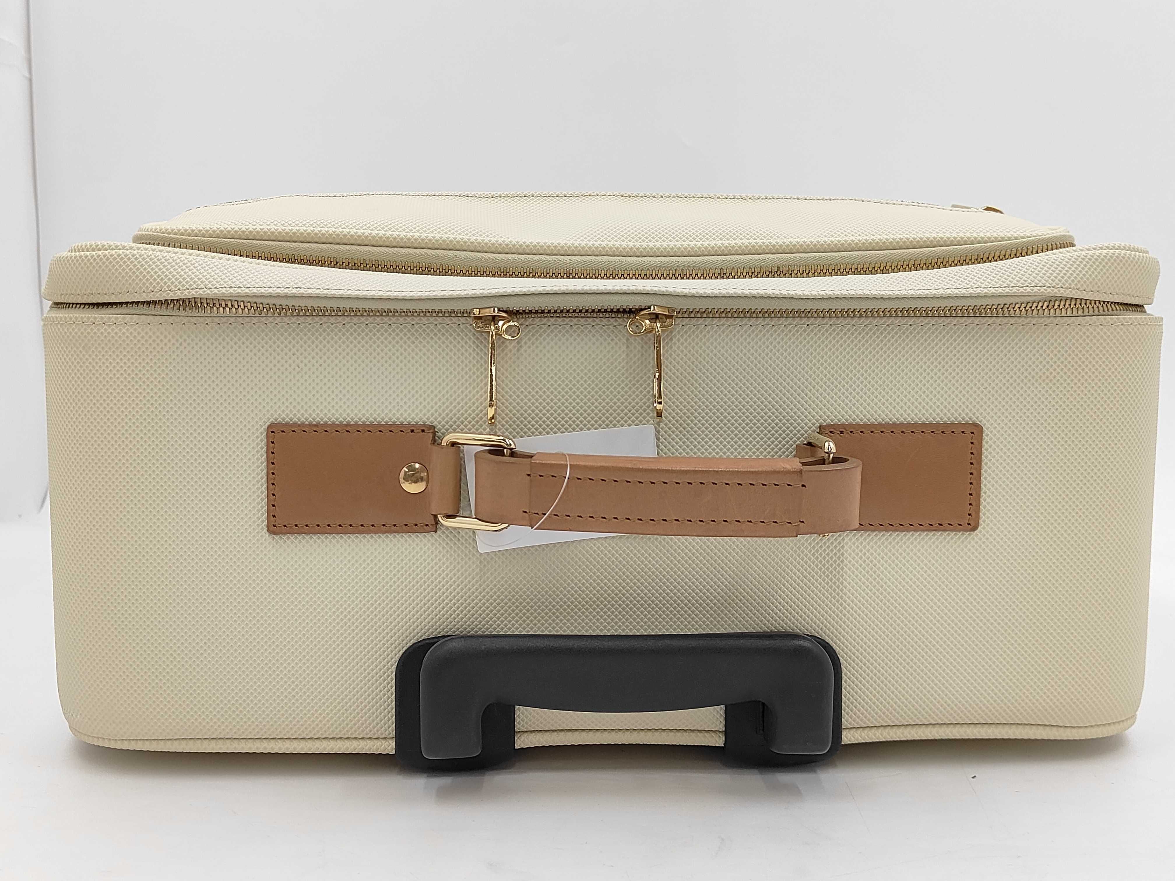 Leather Carry Case White Suitcase — view 6