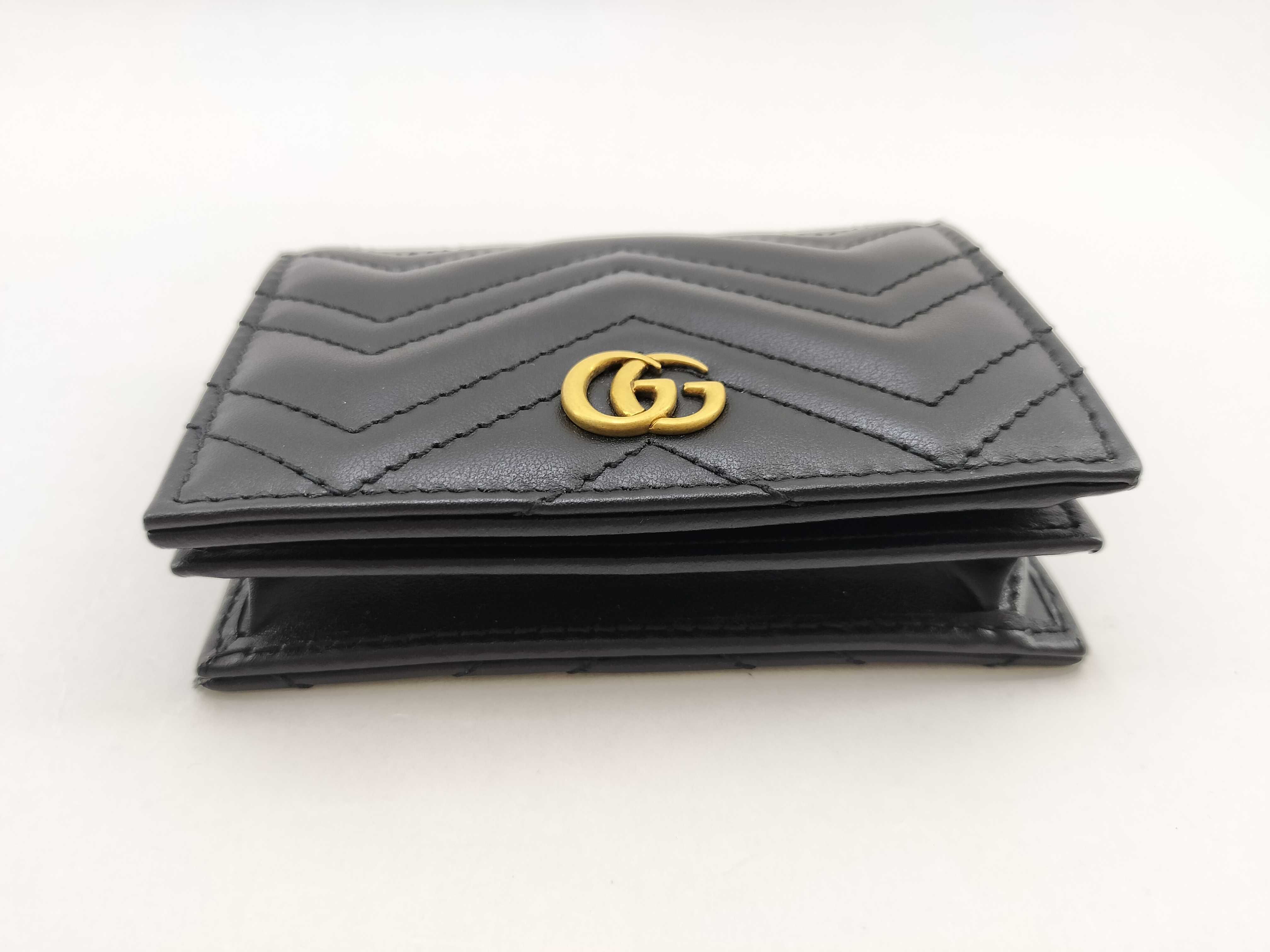 466492 Marmont Bi-fold Wallet, Quilted Leather, Black — view 5