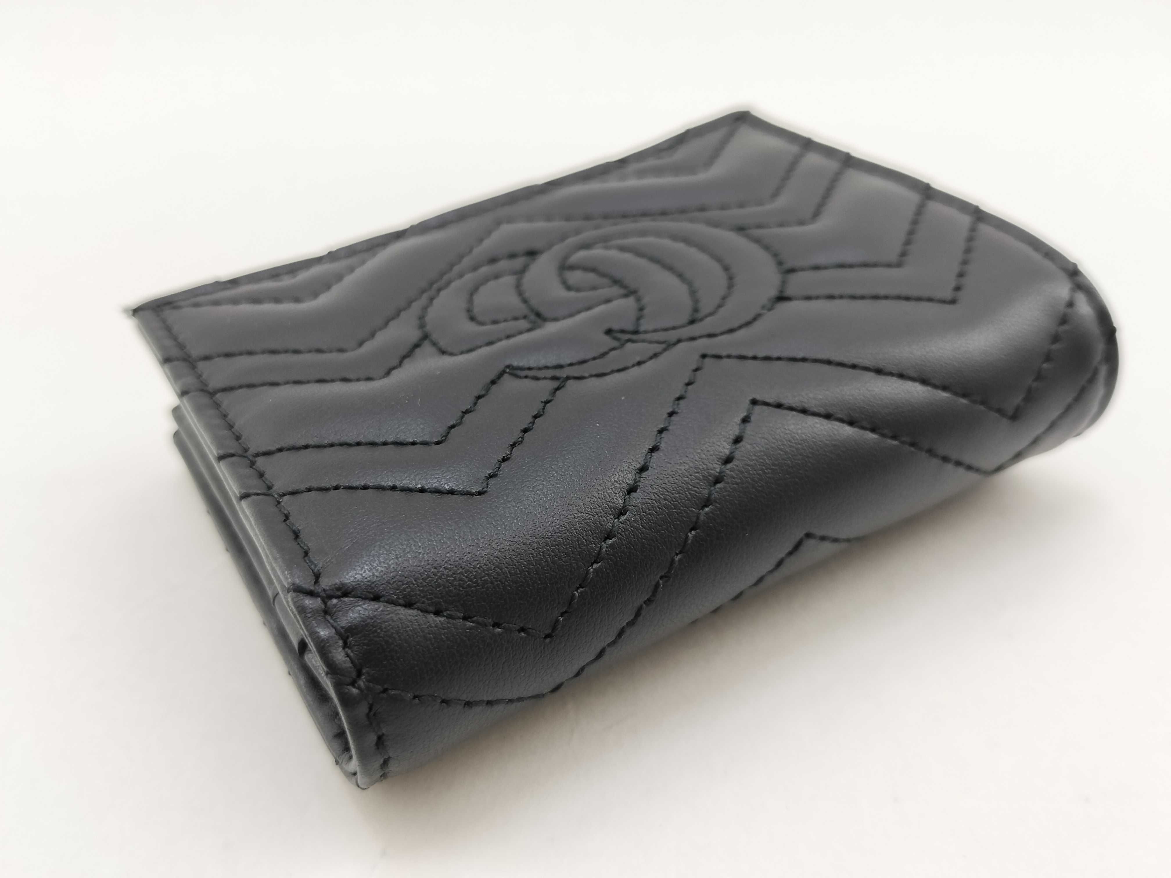 466492 Marmont Bi-fold Wallet, Quilted Leather, Black — view 8
