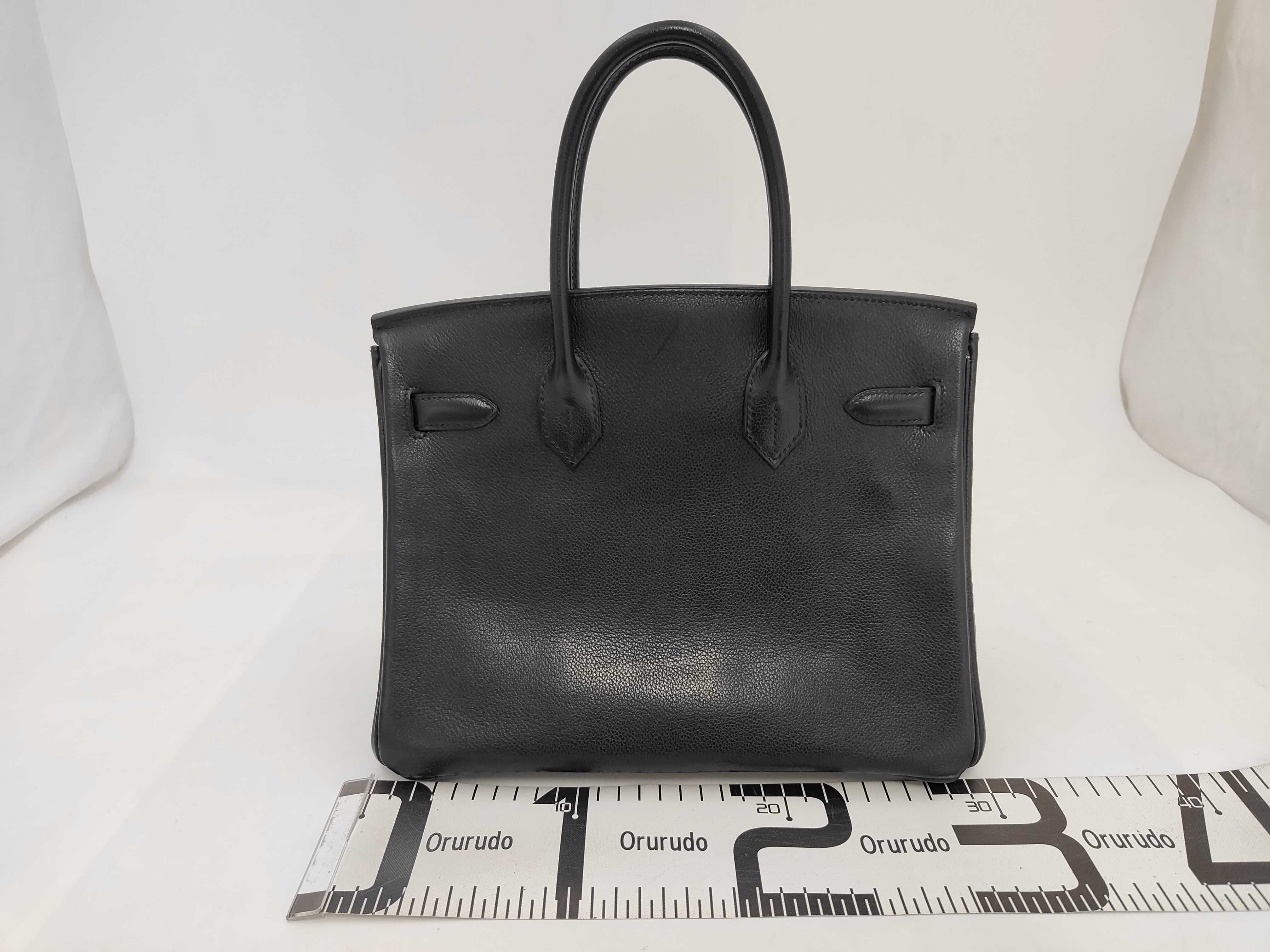 Birkin 30 Togo Leather, Black with Silver Hardware, Size L, Handbag — view 2