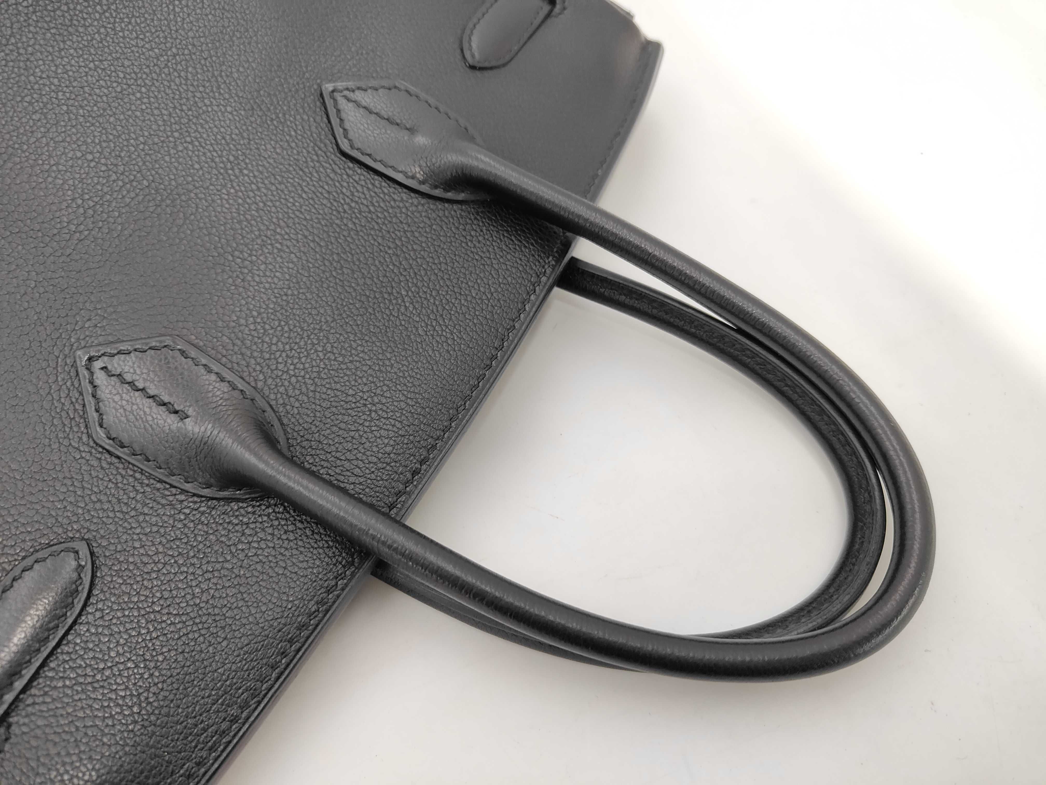 Birkin 30 Togo Leather, Black with Silver Hardware, Size L, Handbag — view 4
