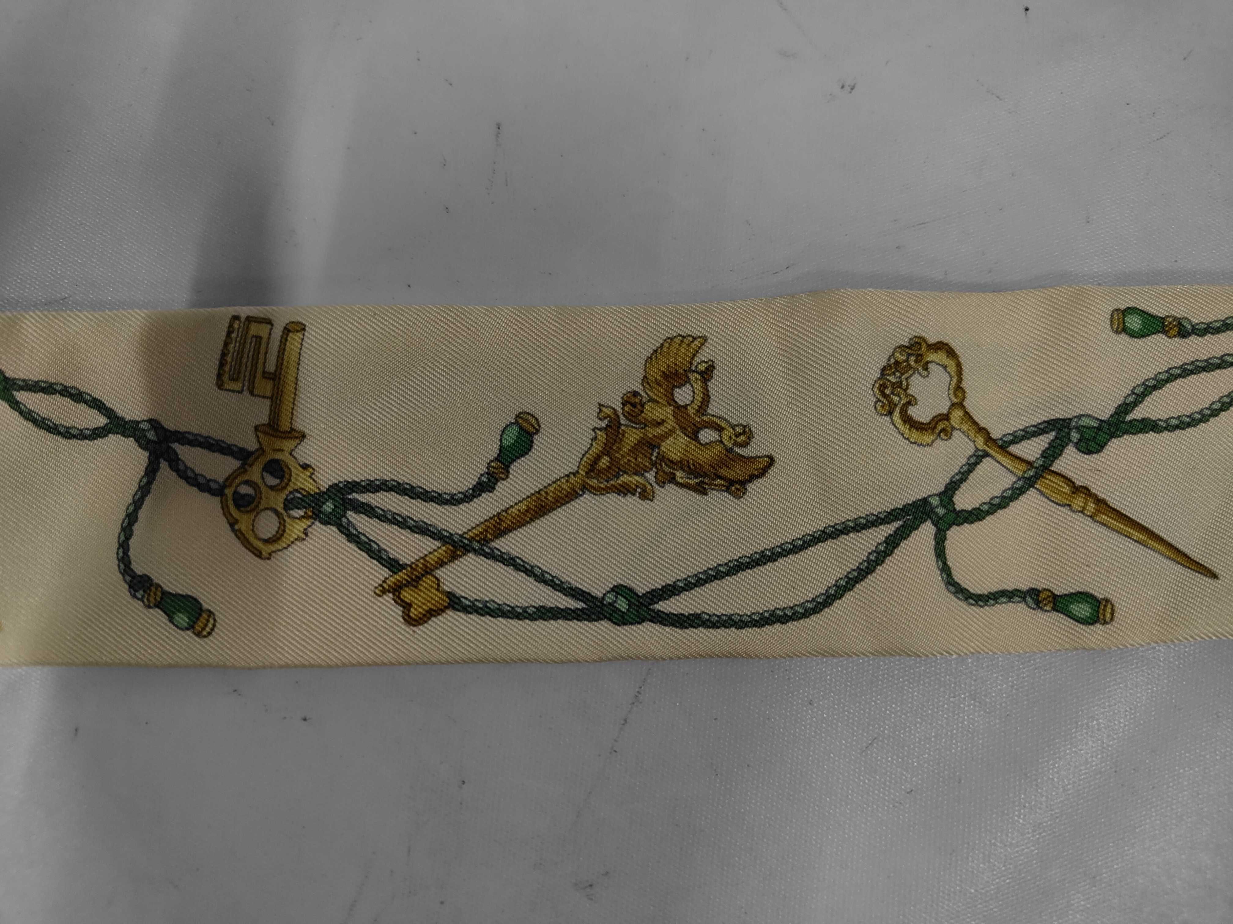 Twilly Key Silk Scarf Yellow Other Accessories — view 6