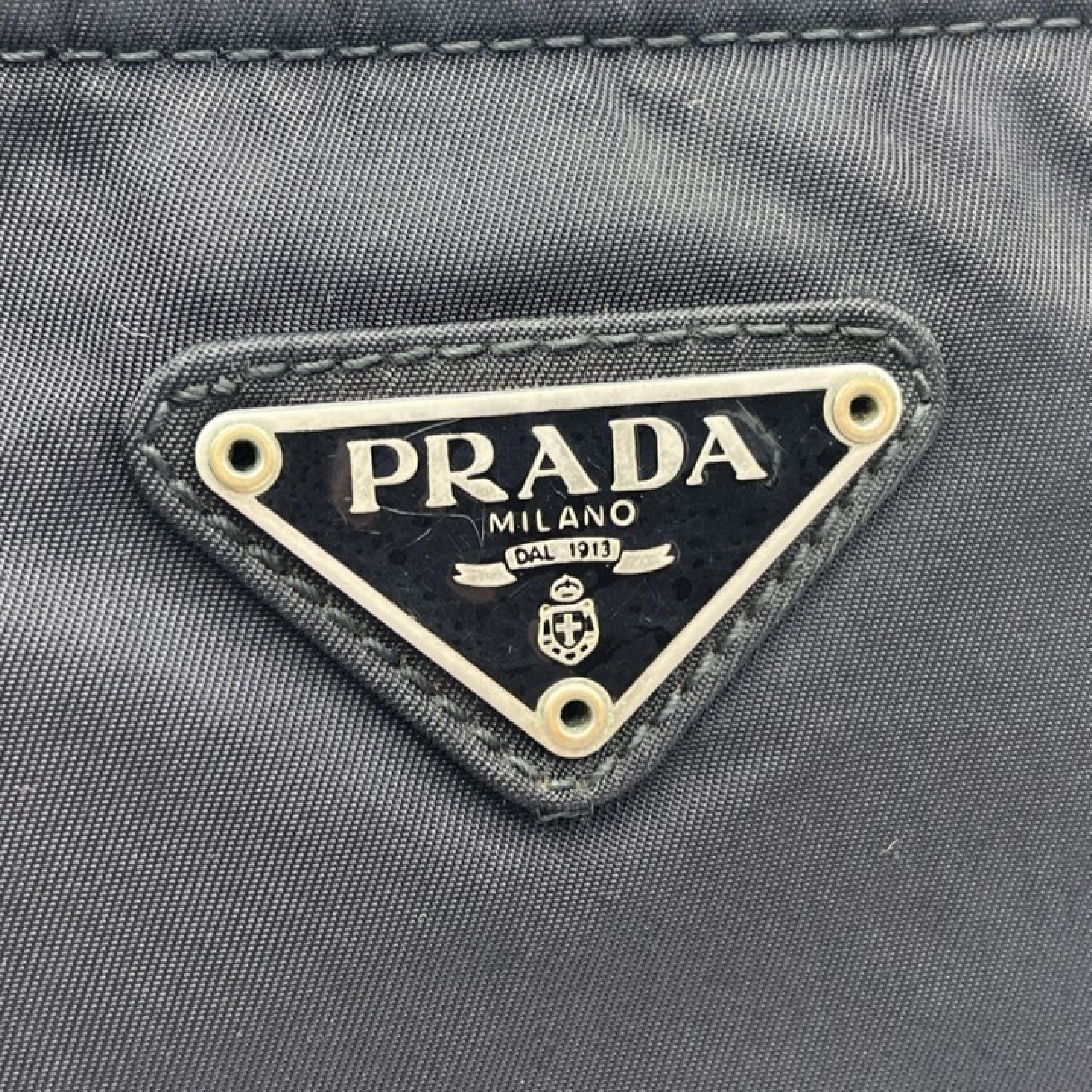 Nylon Triangle Logo Shoulder Bag — view 8