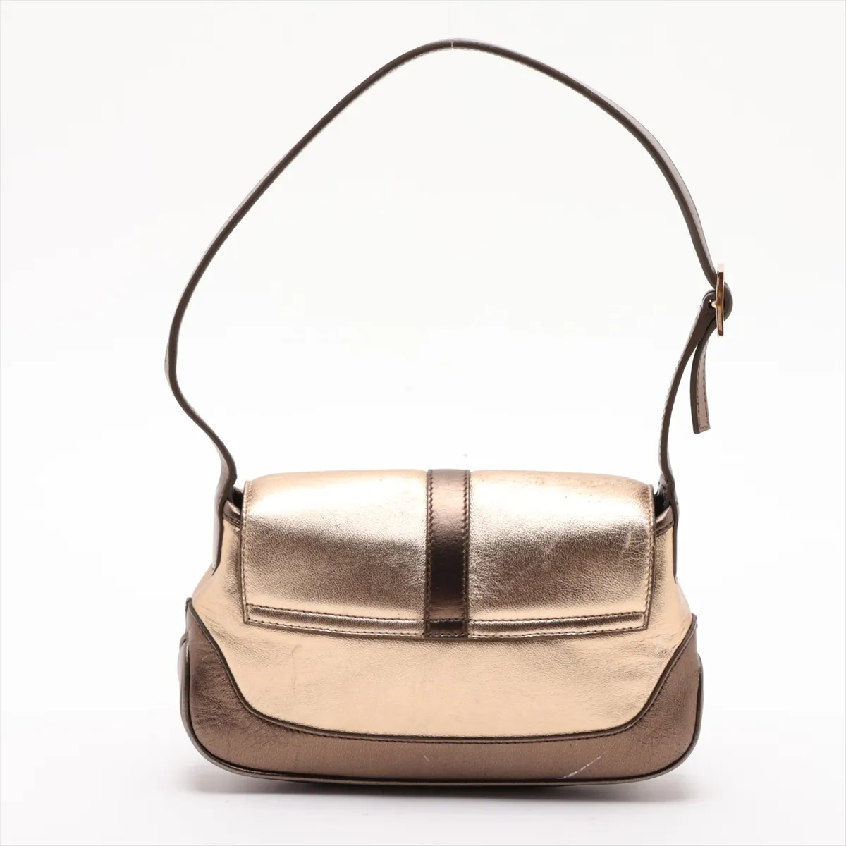 Jackie Leather Shoulder Bag Gold — view 2