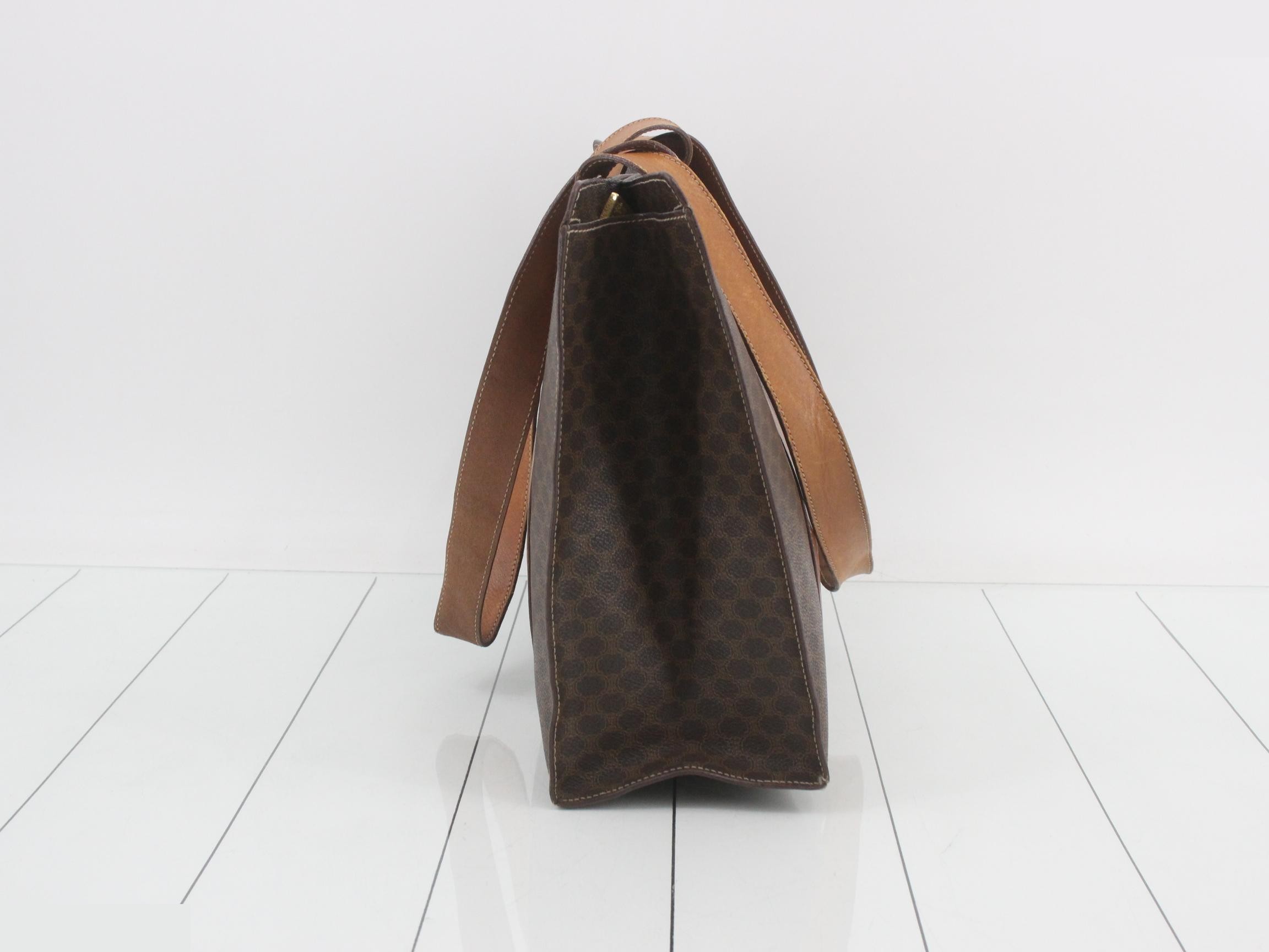 PVC/Leather Macadam Shoulder Bag, Brown/Light Brown — view 4