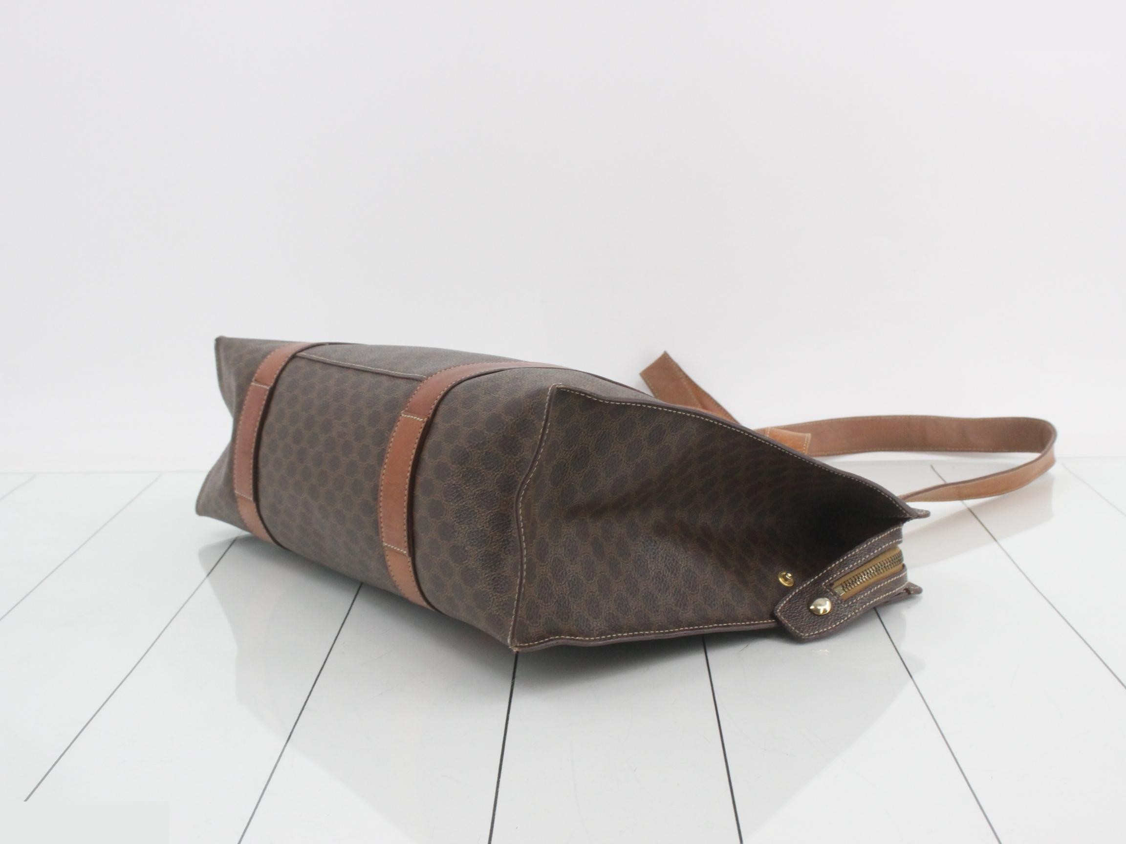 PVC/Leather Macadam Shoulder Bag, Brown/Light Brown — view 6