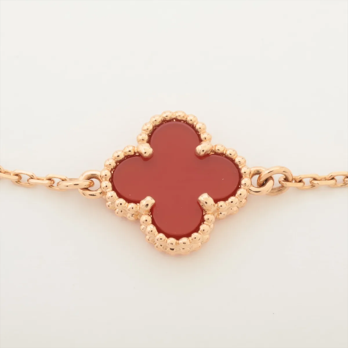 Sweet Alhambra Carnelian Bracelet 750(PG) 1.8g JE386756 Hallmark crushed — view 2
