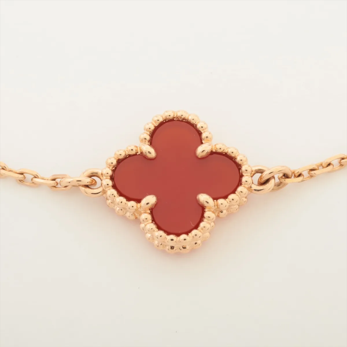 Sweet Alhambra Carnelian Bracelet 750(PG) 1.8g JE386756 Hallmark crushed — view 3