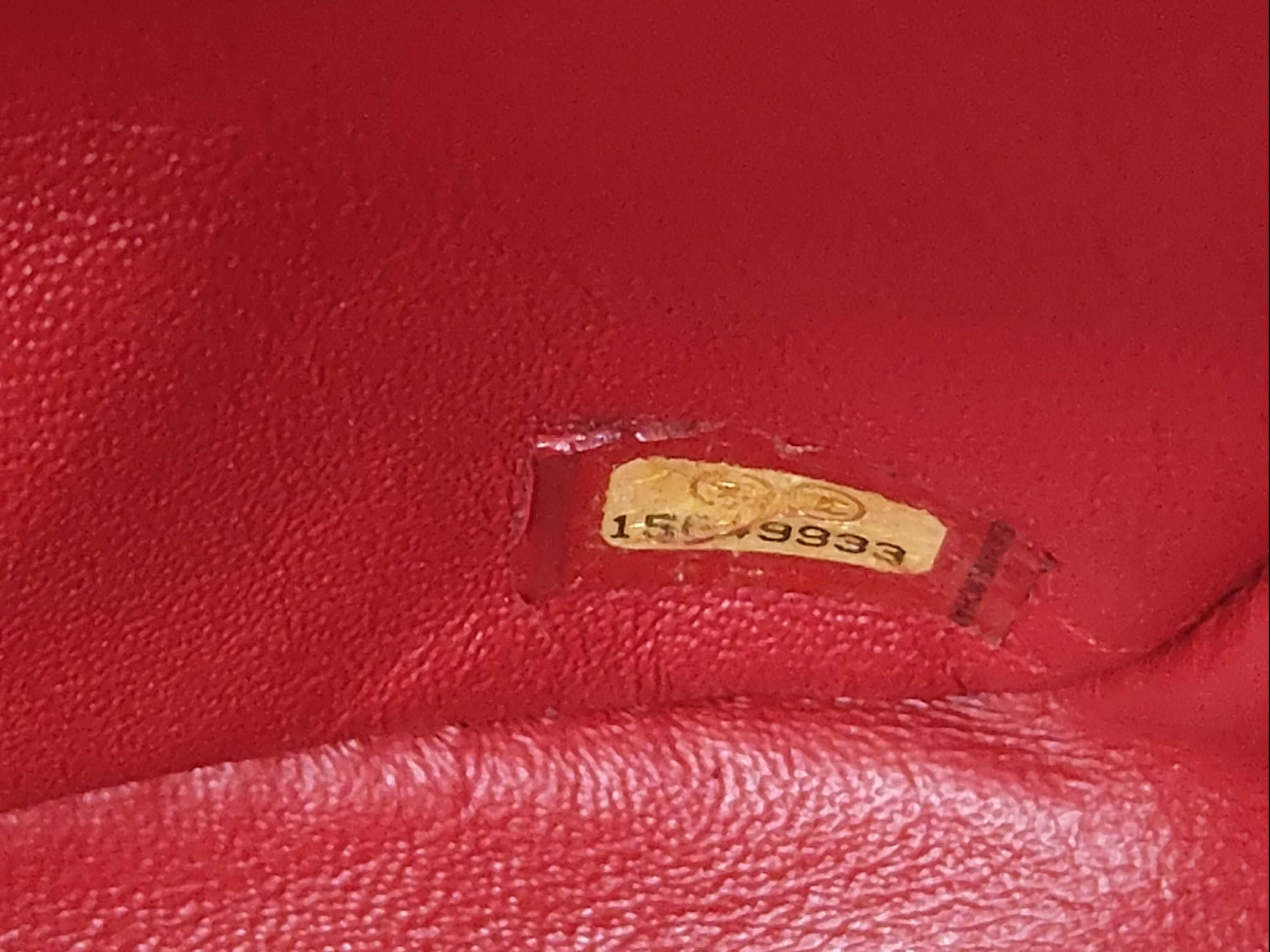 Matelassé 30 Double Flap Chain Shoulder Bag, Caviar Leather, Red — view 11