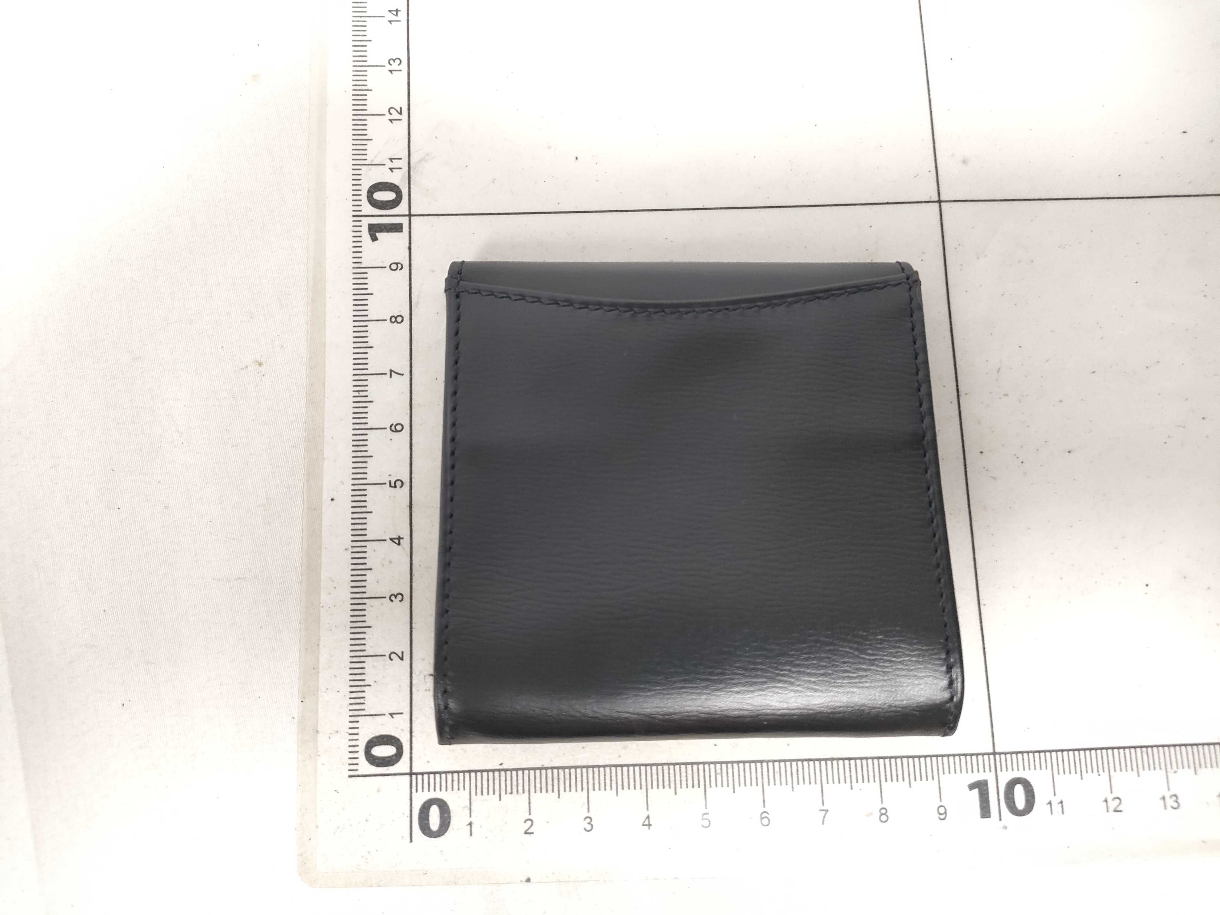 Sapphire Line Coin Case, Black Leather Coin Case — view 2