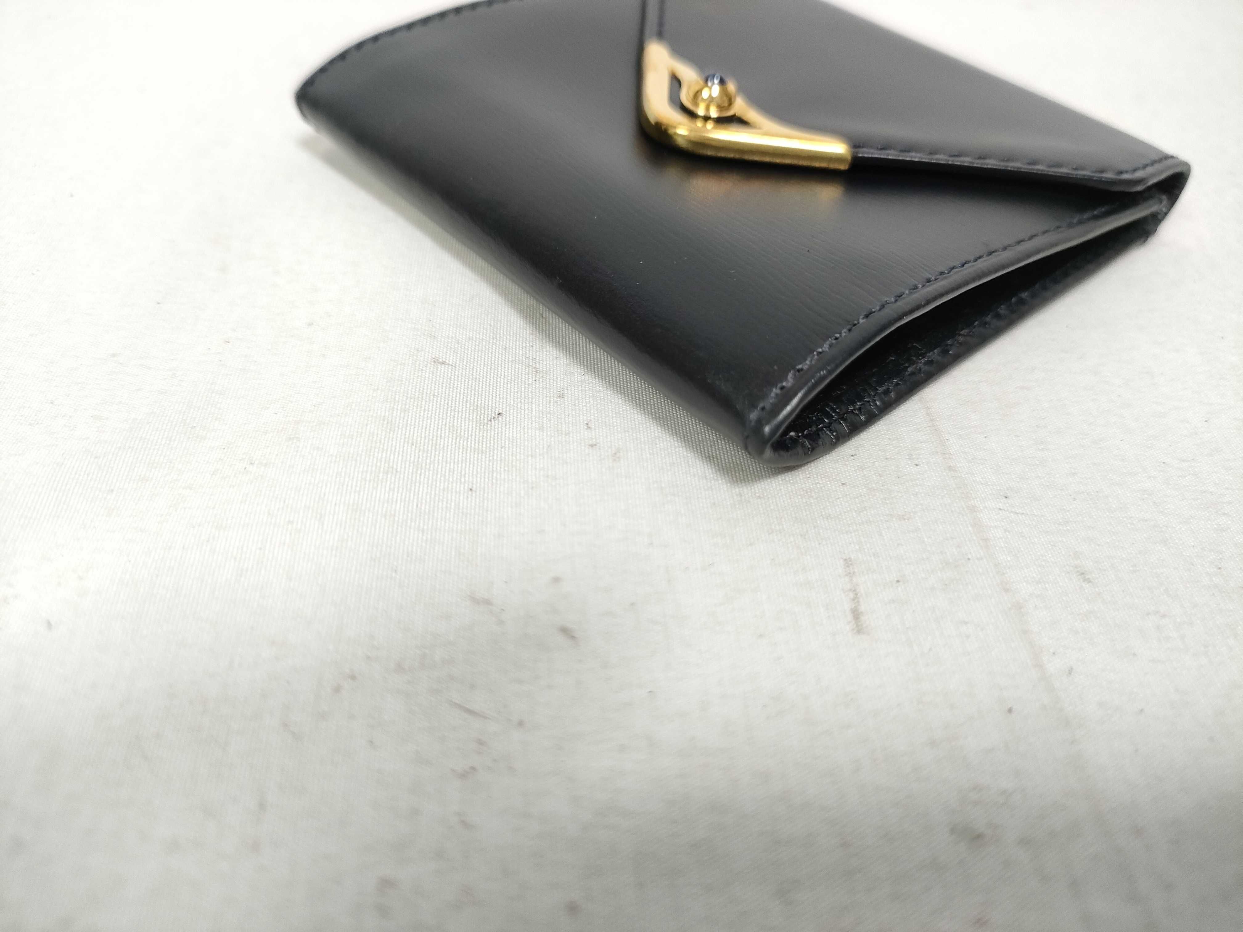 Sapphire Line Coin Case, Black Leather Coin Case — view 3