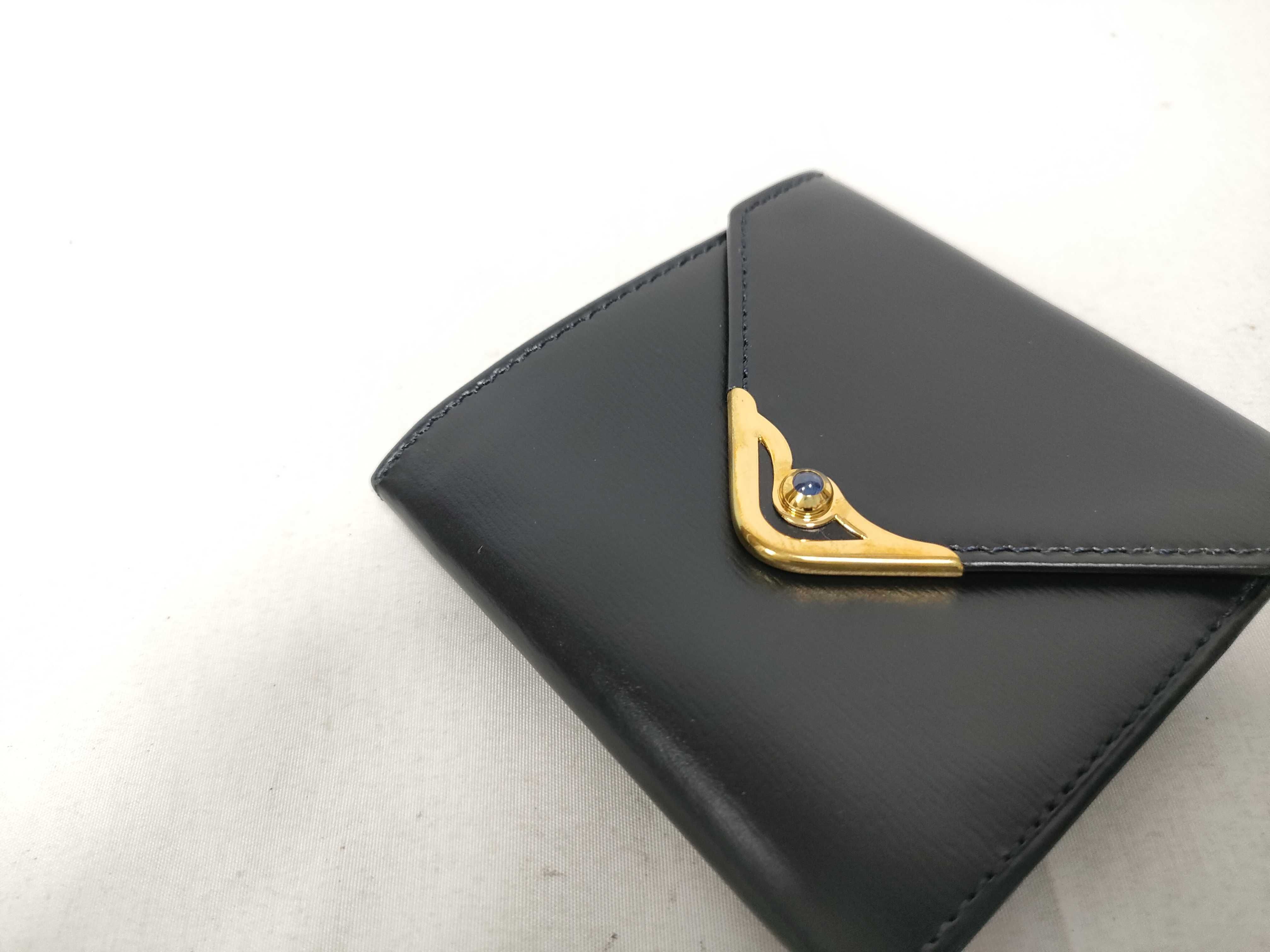 Sapphire Line Coin Case, Black Leather Coin Case — view 4