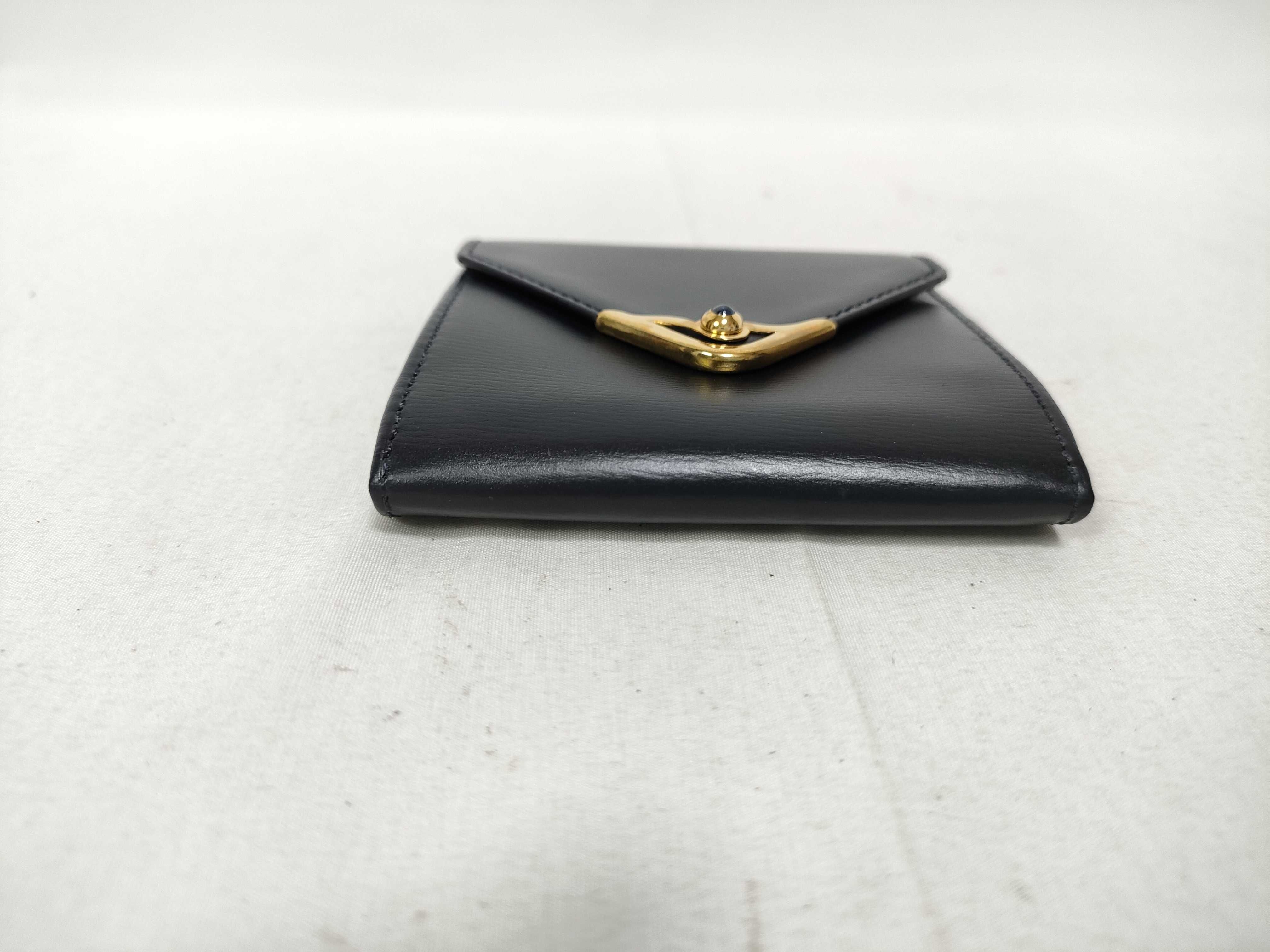 Sapphire Line Coin Case, Black Leather Coin Case — view 6