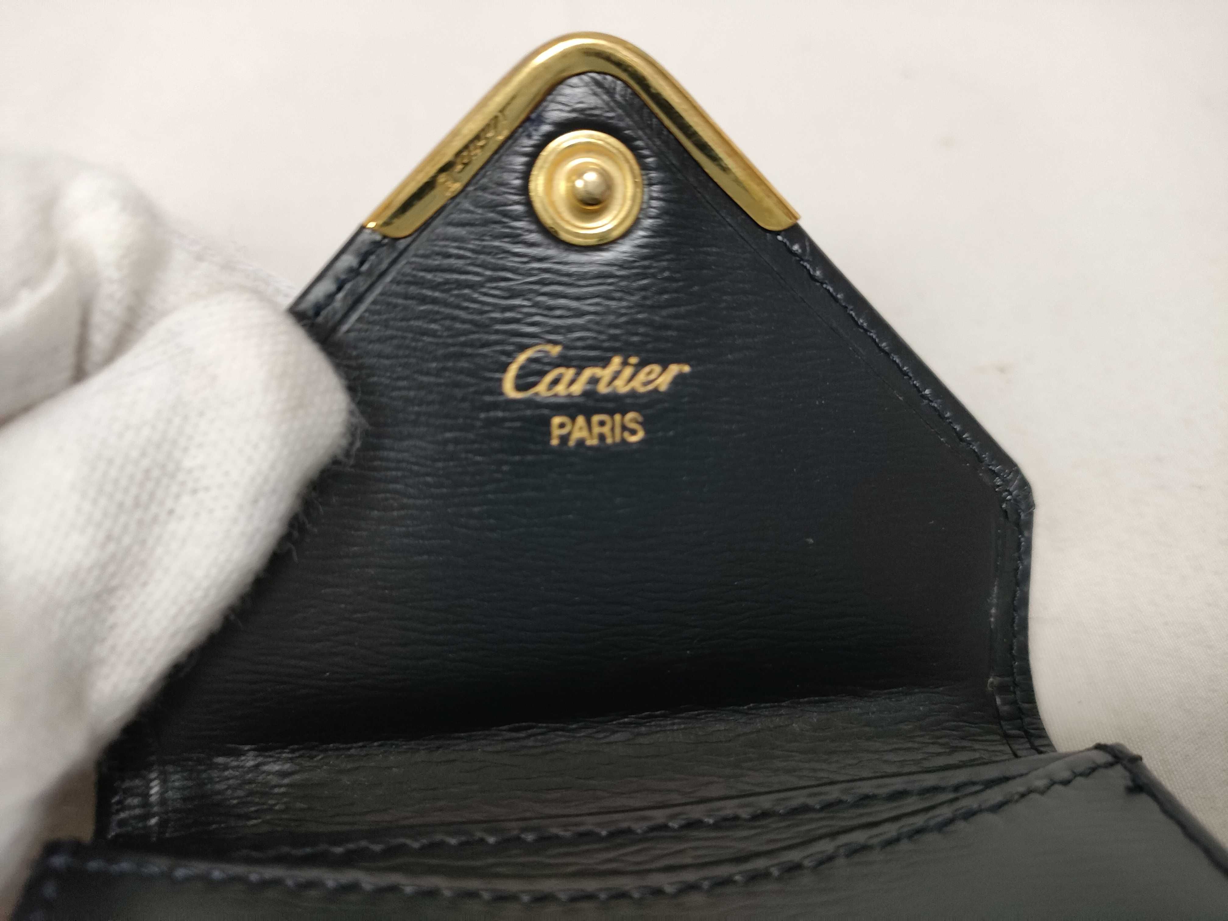 Sapphire Line Coin Case, Black Leather Coin Case — view 10