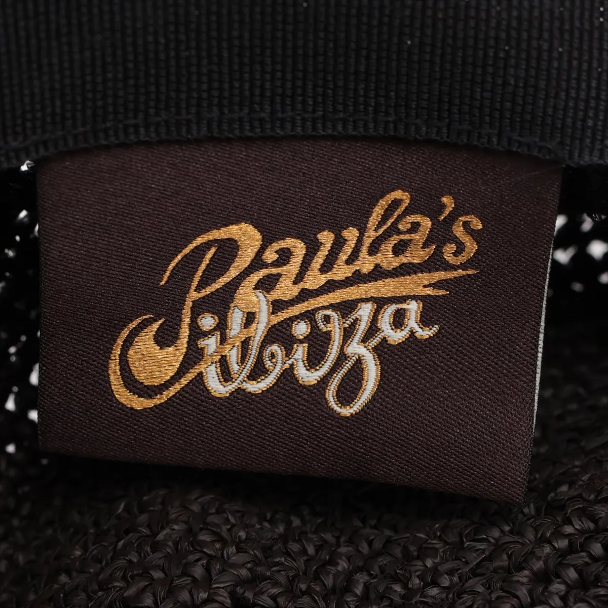 Anagram Bucket Hat, Size 59, Raffia, Dark Brown. Shows signs of wear, — view 5