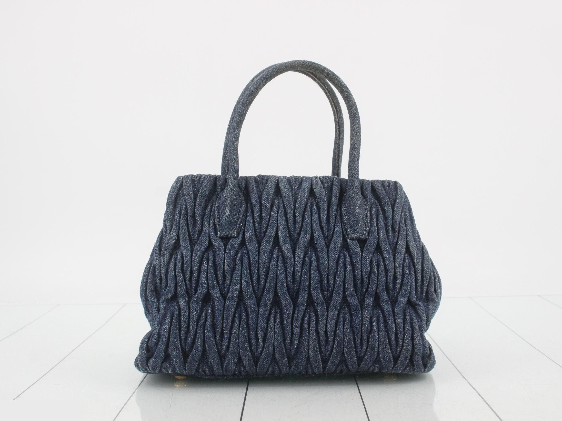 Matelassé (bag) - Handbag - Denim - Blue — view 2