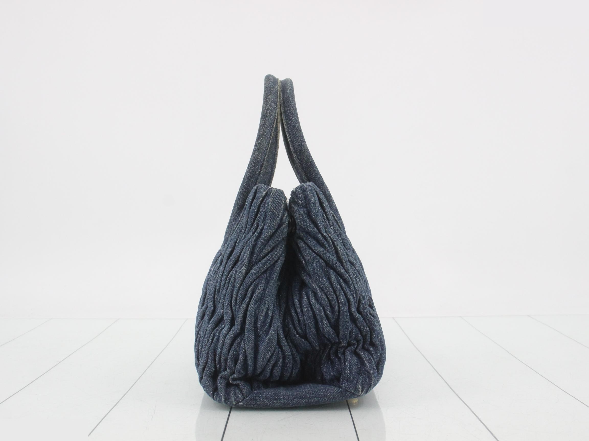 Matelassé (bag) - Handbag - Denim - Blue — view 3
