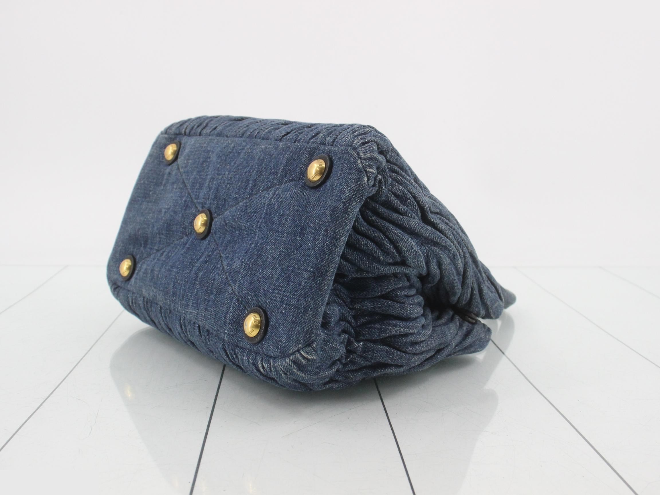 Matelassé (bag) - Handbag - Denim - Blue — view 6