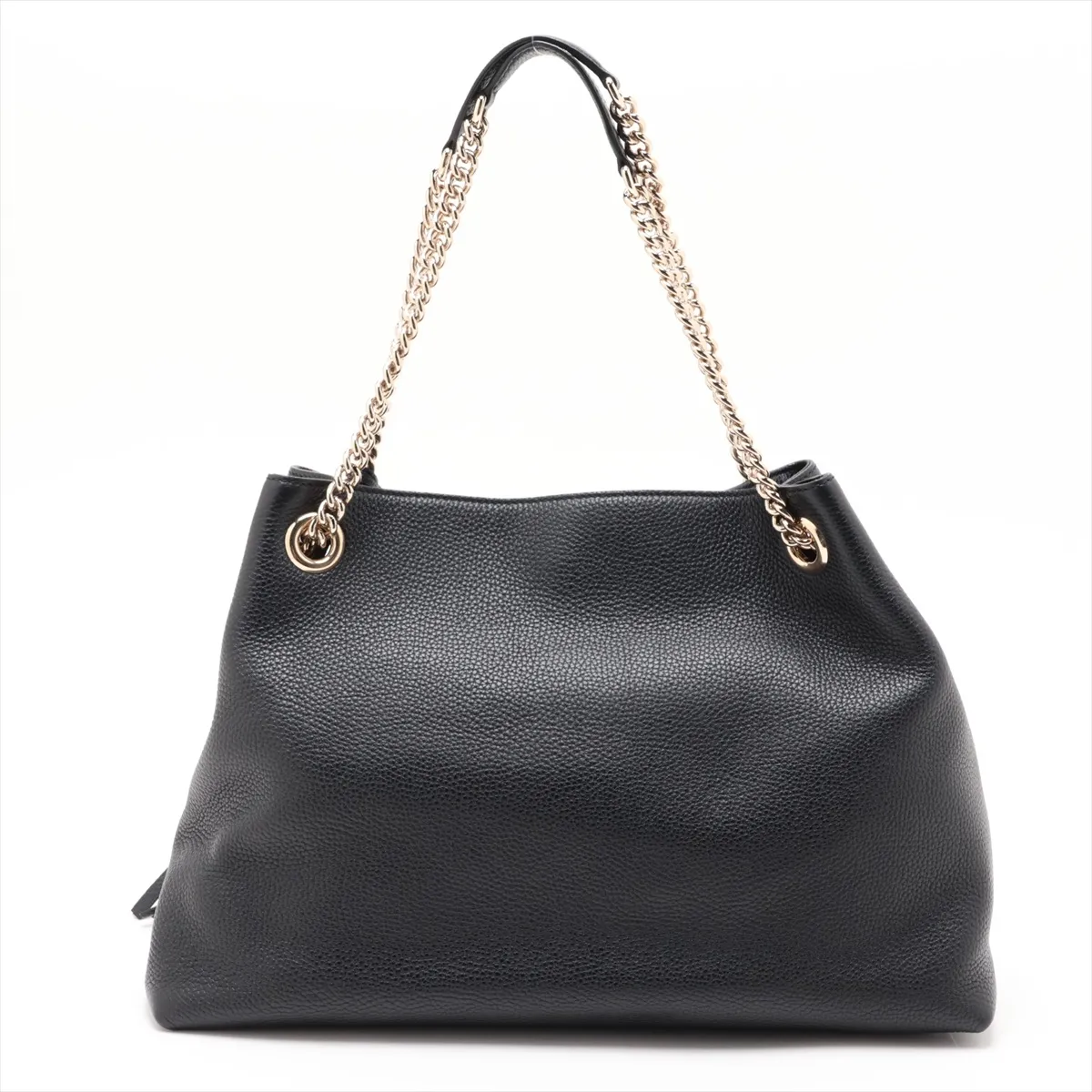 Soho 536196 Leather Chain Shoulder Bag, Black — view 2