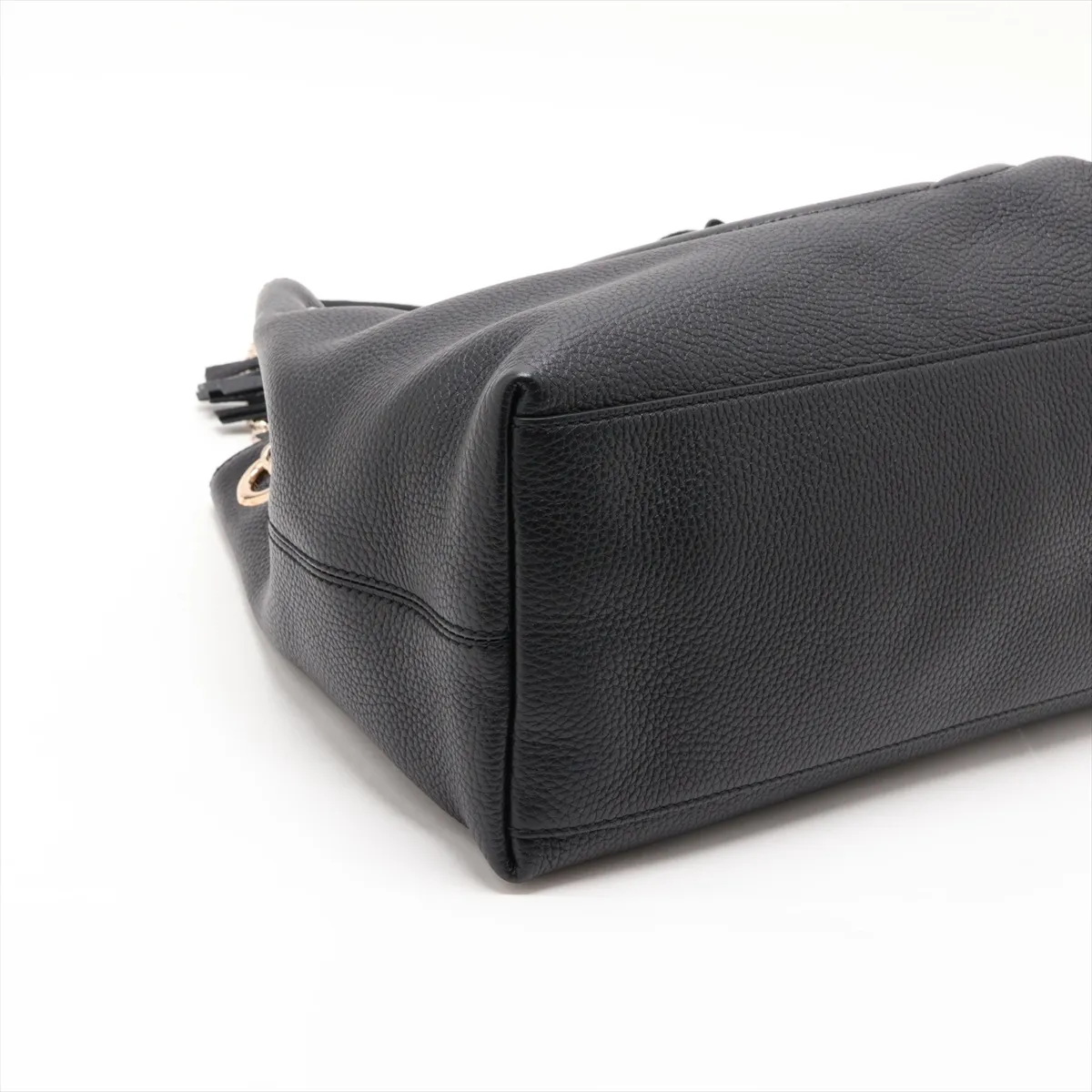 Soho 536196 Leather Chain Shoulder Bag, Black — view 4