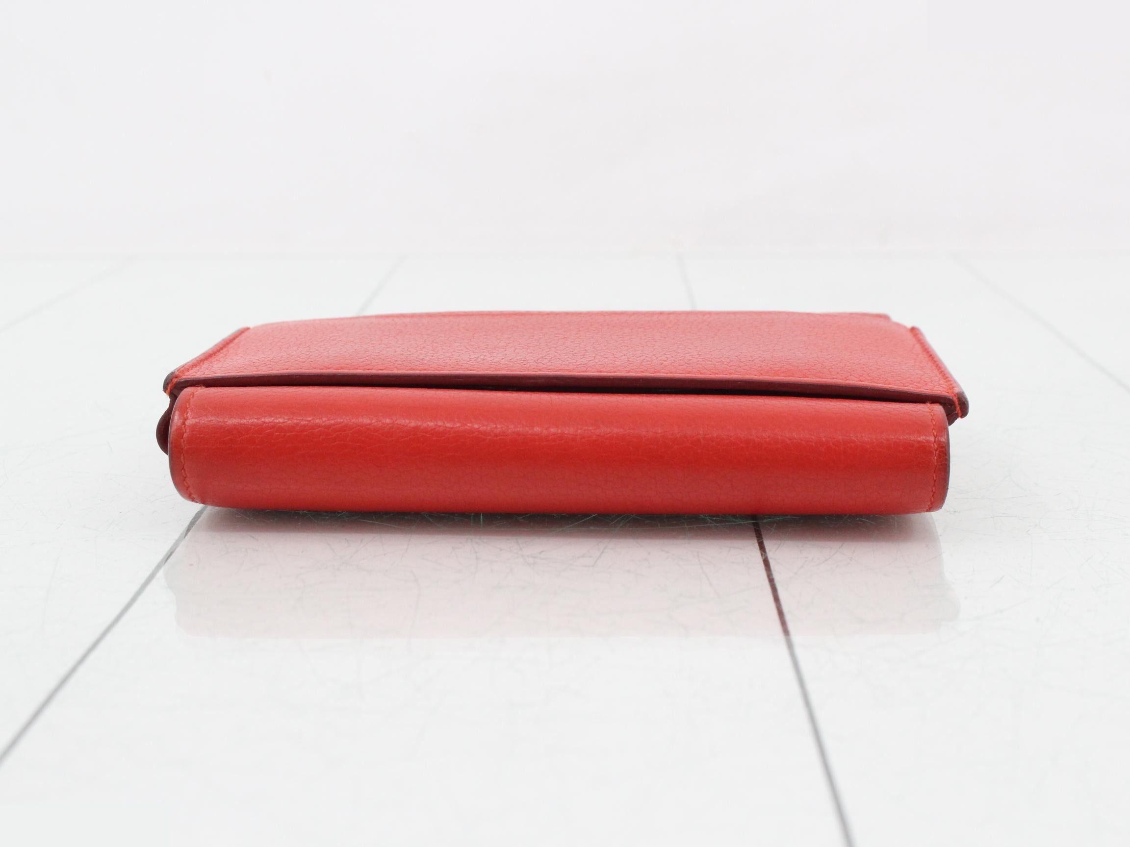 Bi-fold Wallet, Women's, Passant Compact, Red, Manufactured in 2017 — view 3