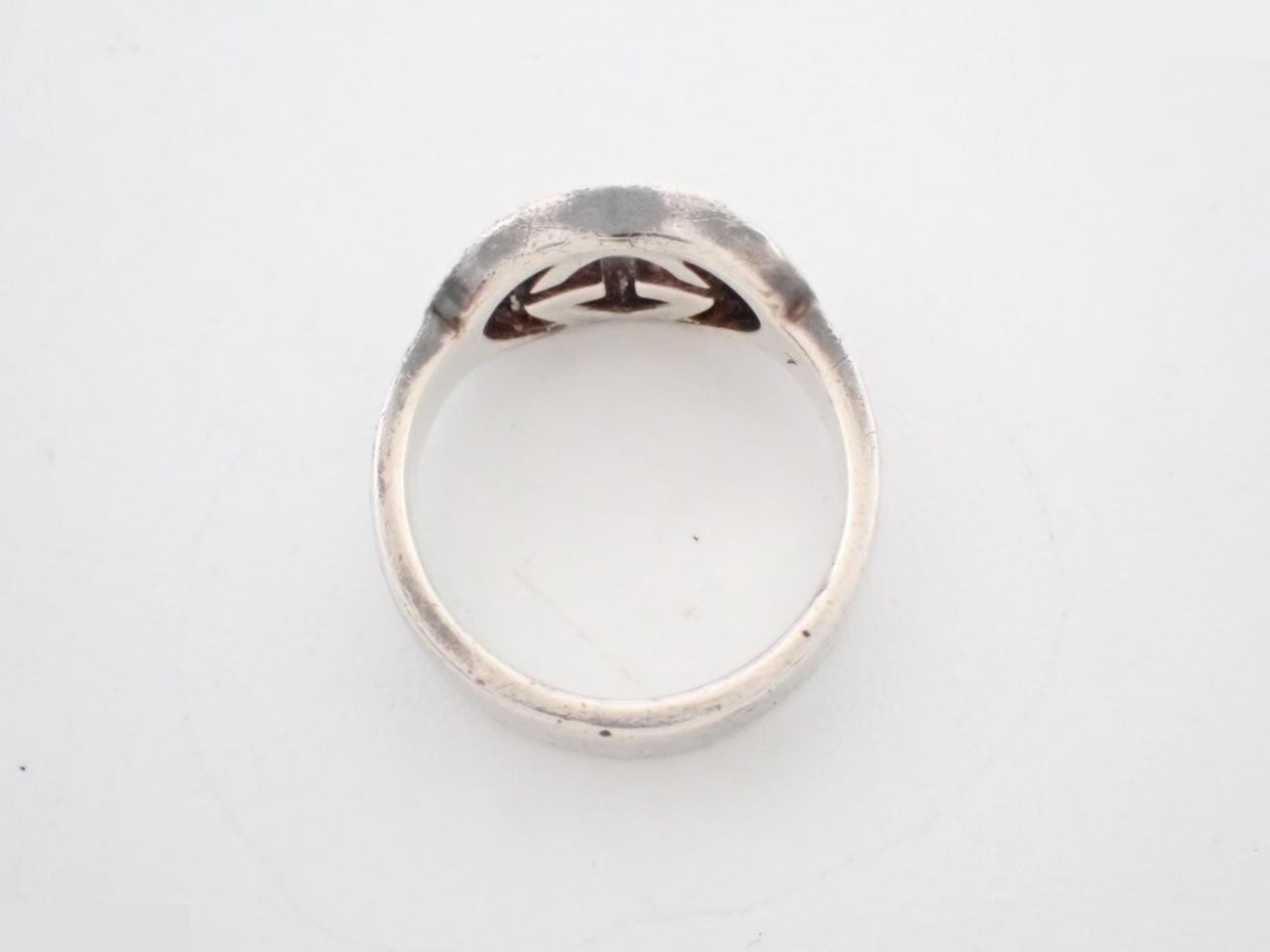 Interlocking Ring, 925 Sterling Silver, 4.4g, Size #7 — view 3