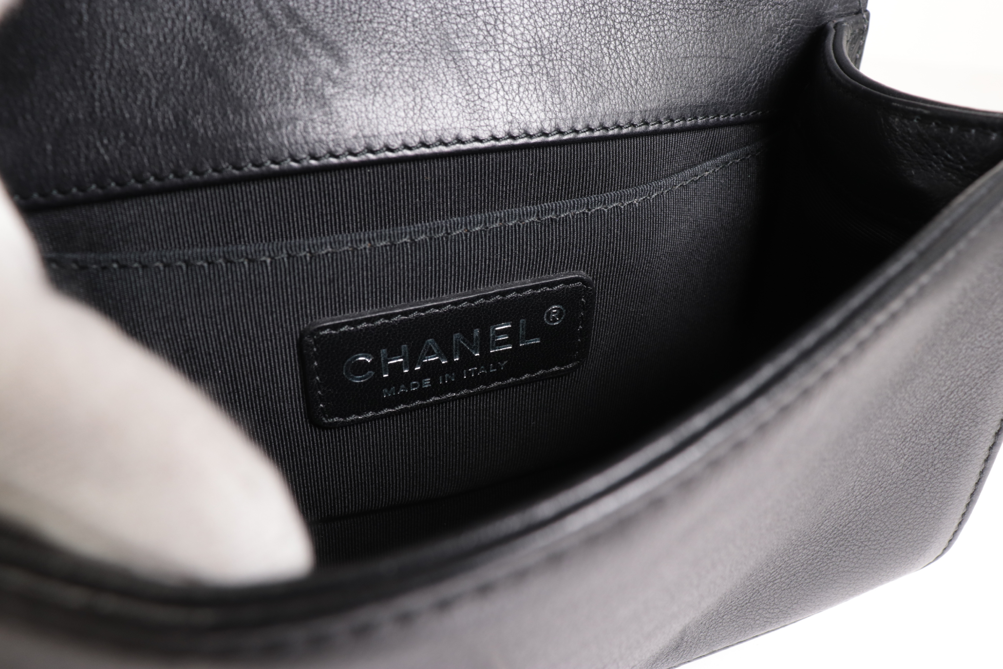 Boy Chanel Mini Chain Shoulder Bag, Silver Hardware, Serial Number 17 Series — view 8