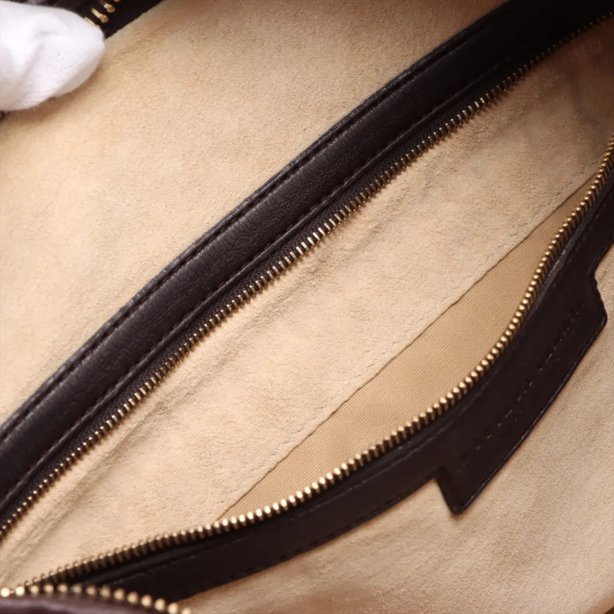 Intrecciato Hobo Leather Shoulder Bag Brown 115654 — view 11