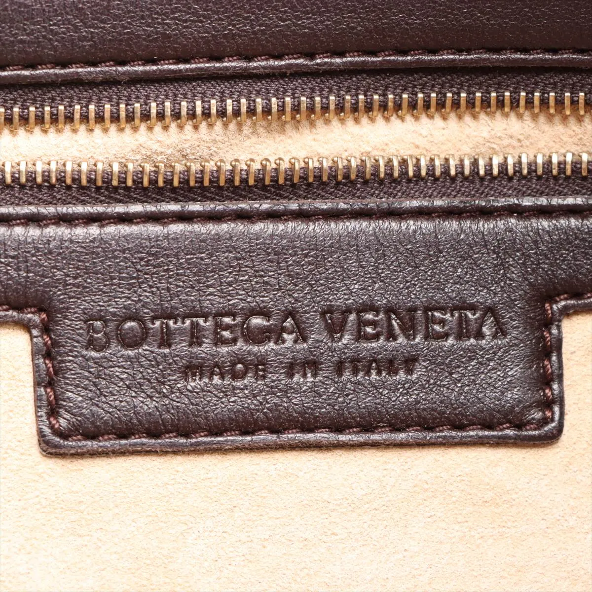 Intrecciato Hobo Leather Shoulder Bag Brown 115654 — view 9