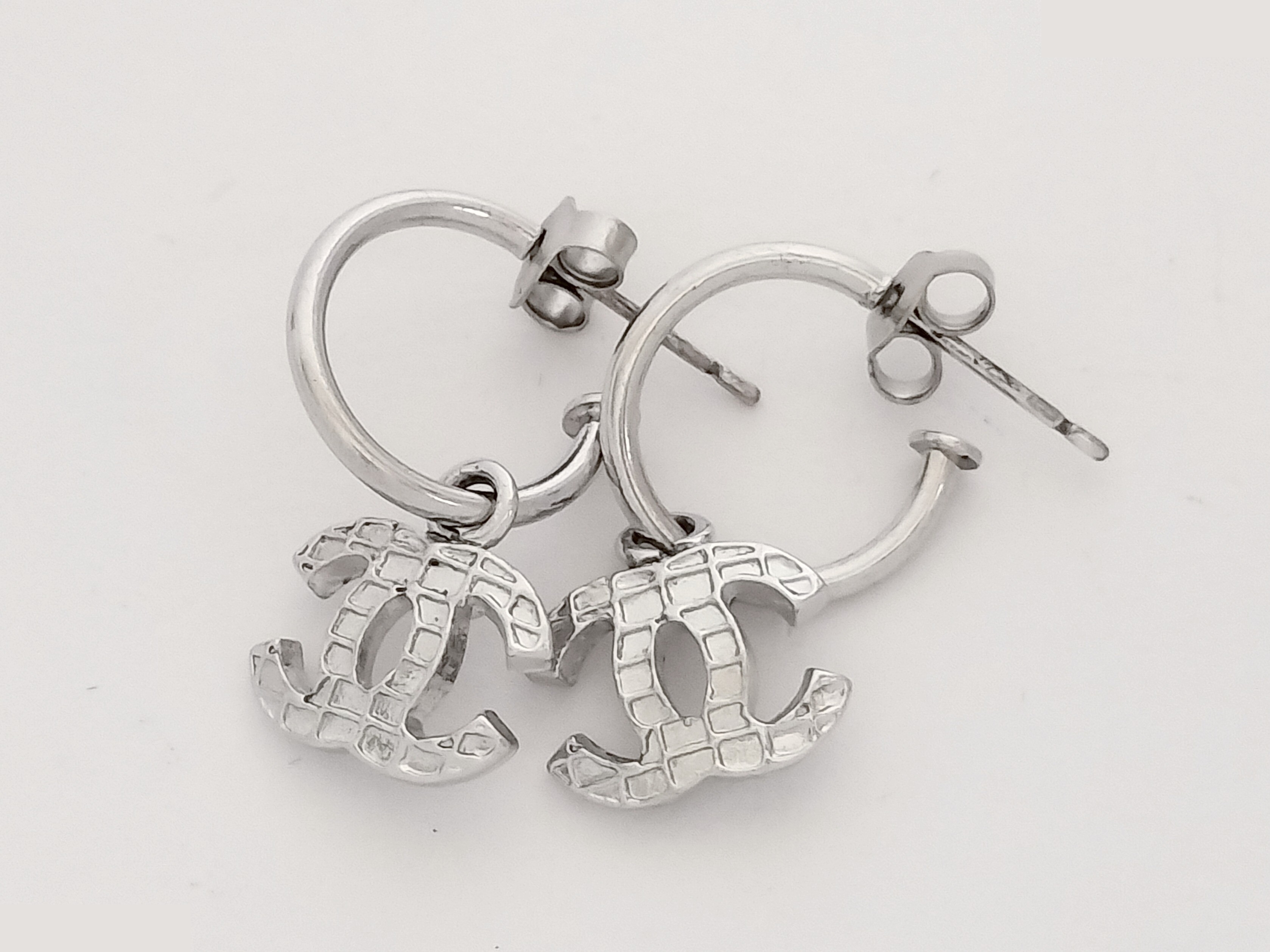 Coco Hoop Silver Earrings
