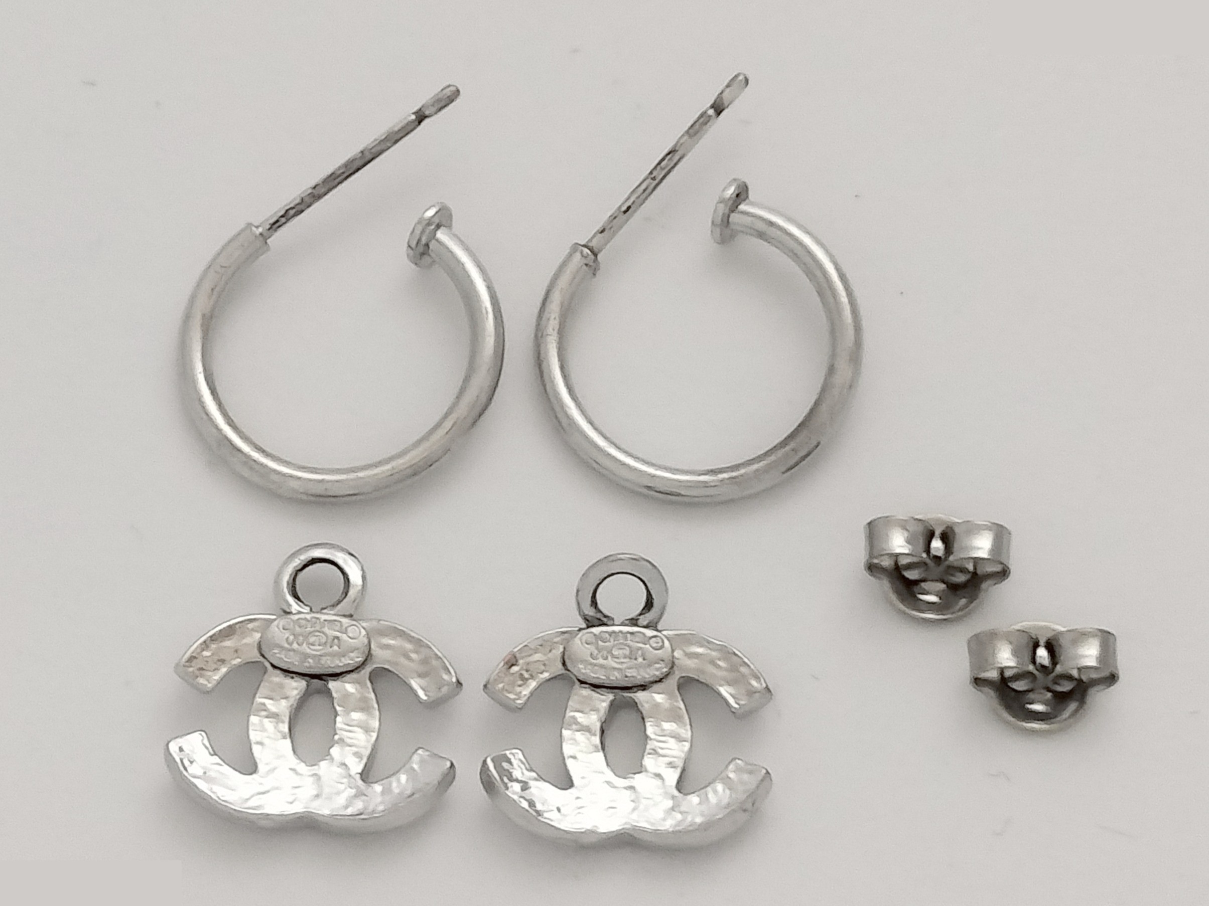 Coco Hoop Silver Earrings — view 3